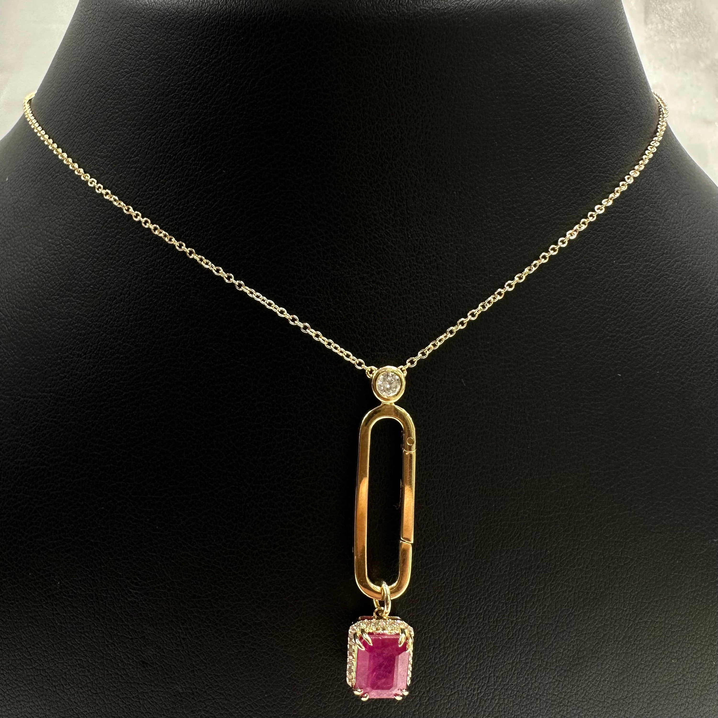 Charm Holder Pendant Necklace