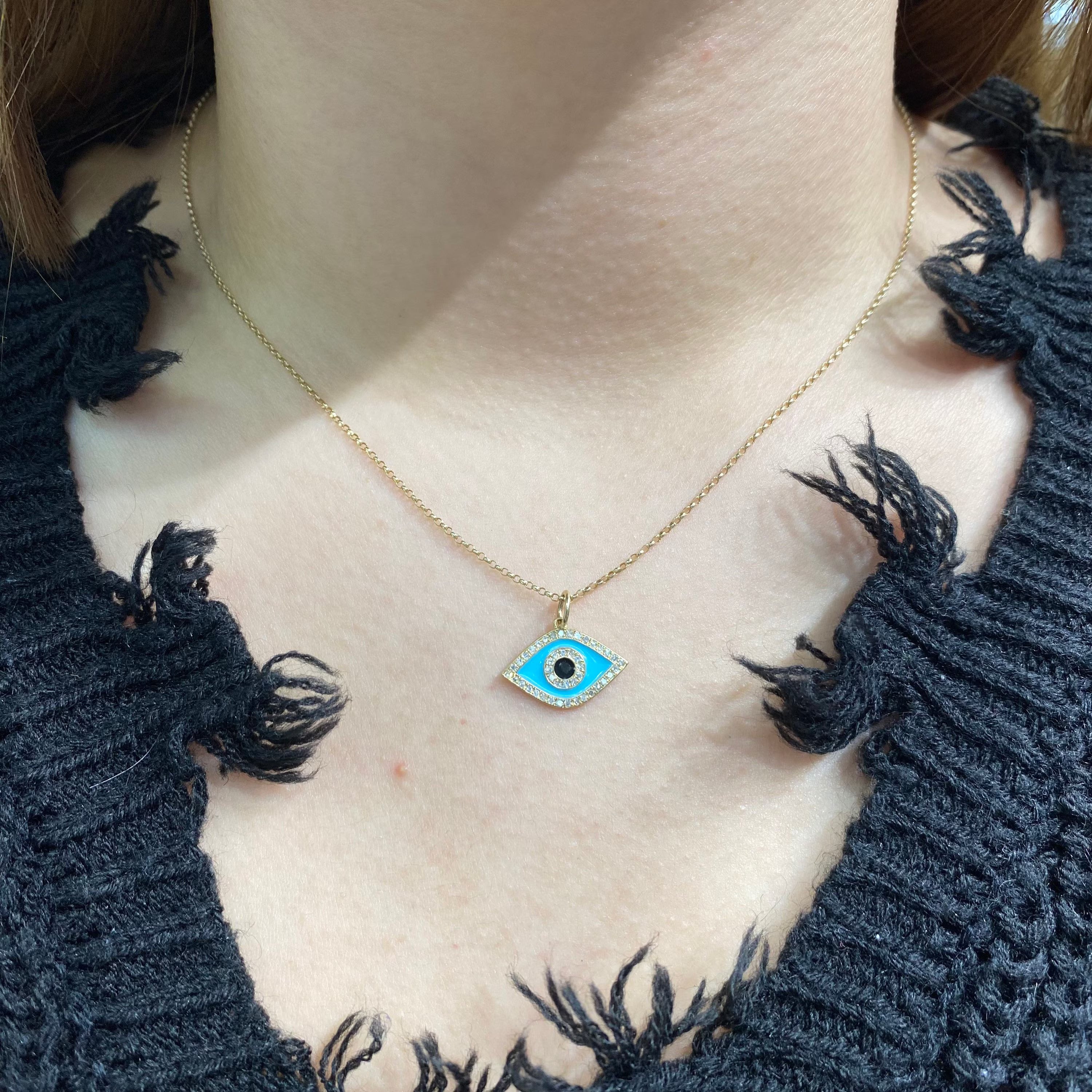 Blue Enamel Eye Charm