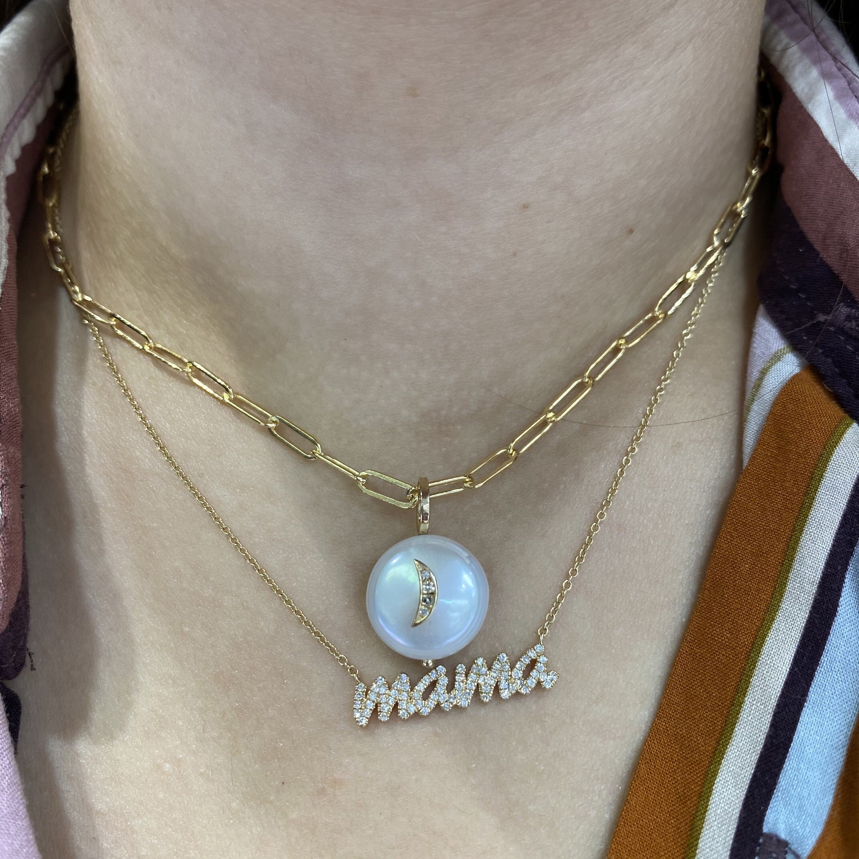 Diamond Pearl Pendant