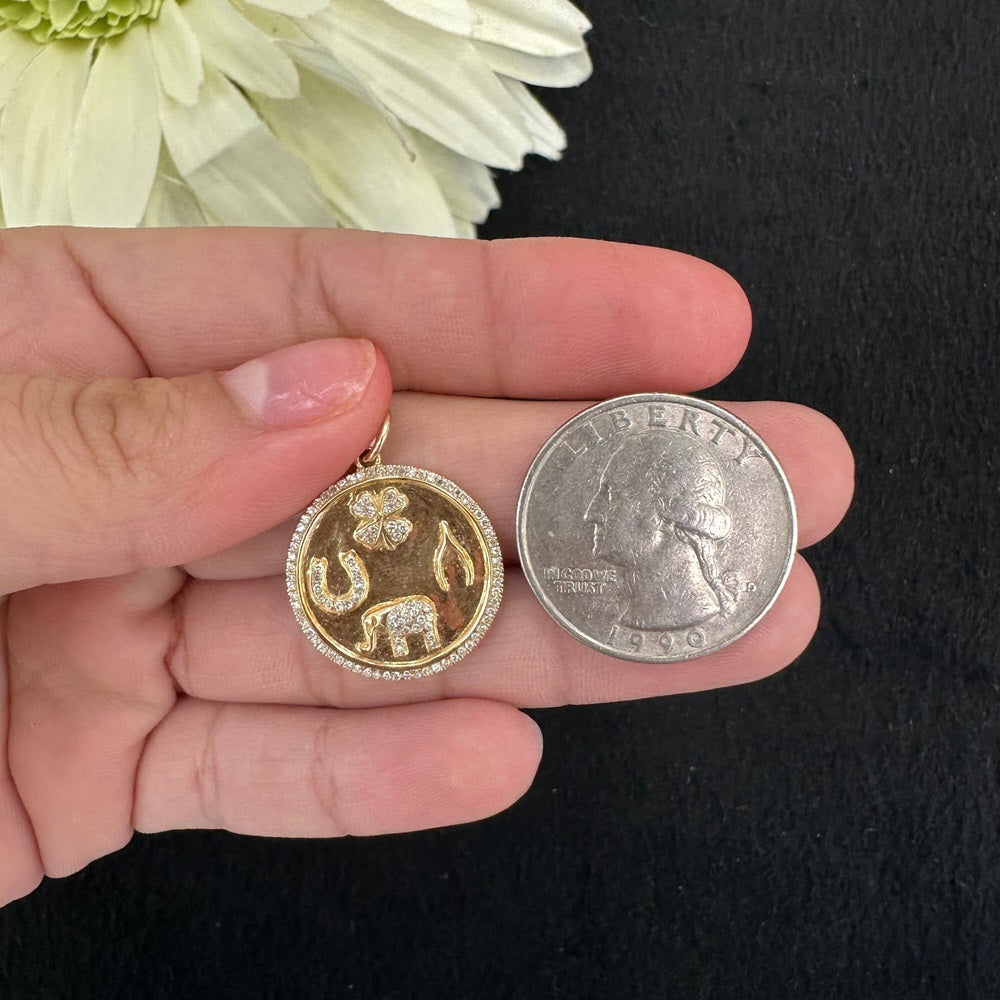 4 Charms Shiny Pendant