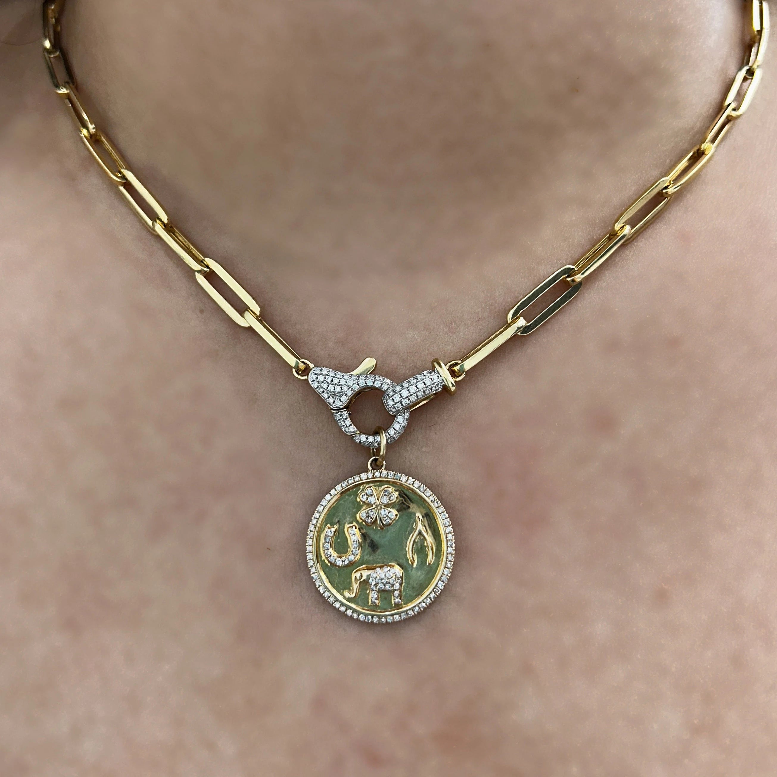 4 Charms Shiny Pendant