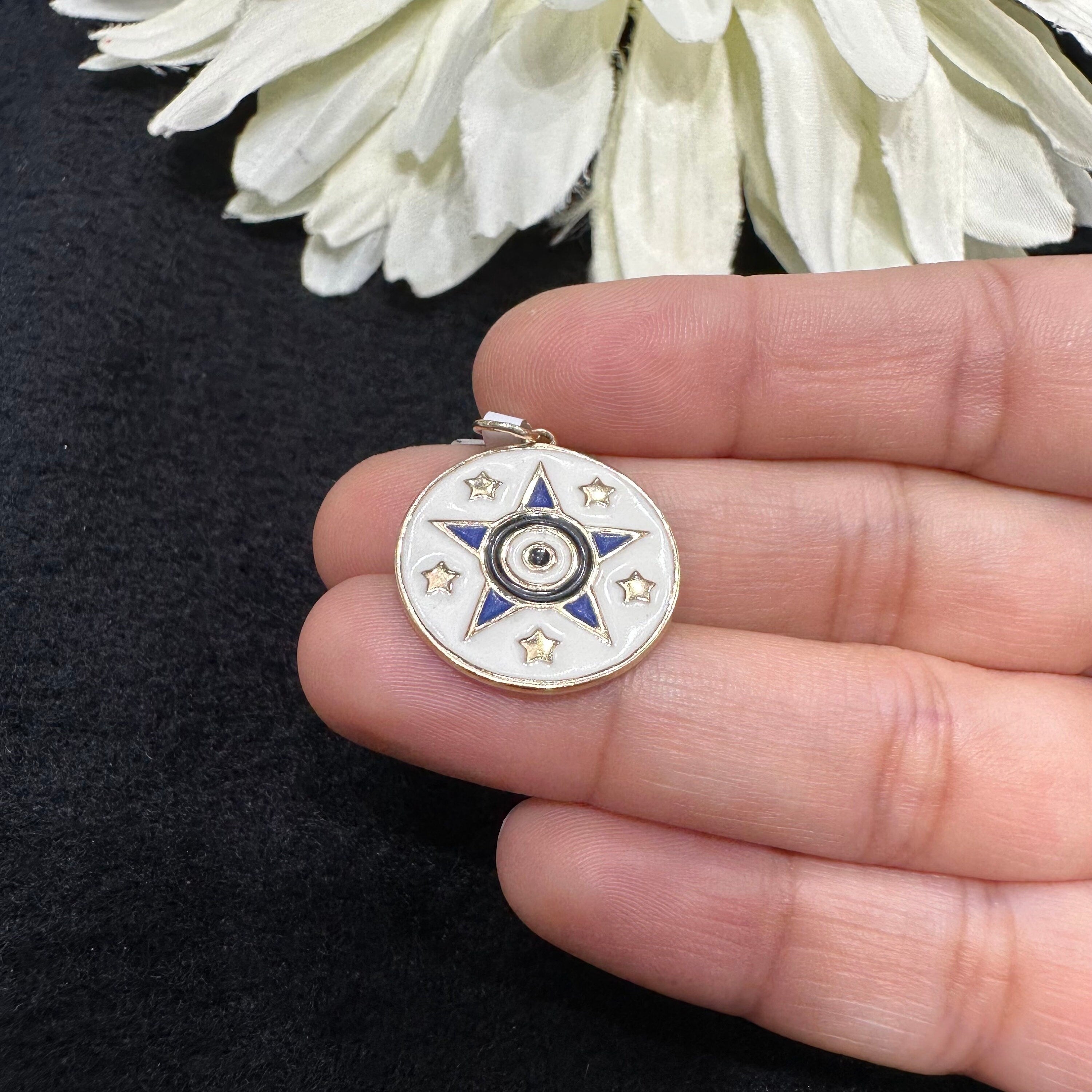 Colored Enamel Pendant