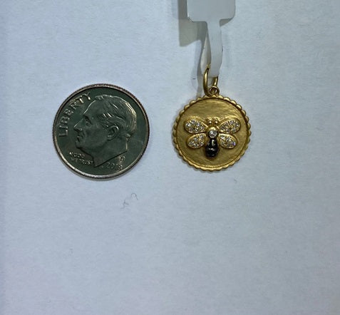 Bee Disc Pendant