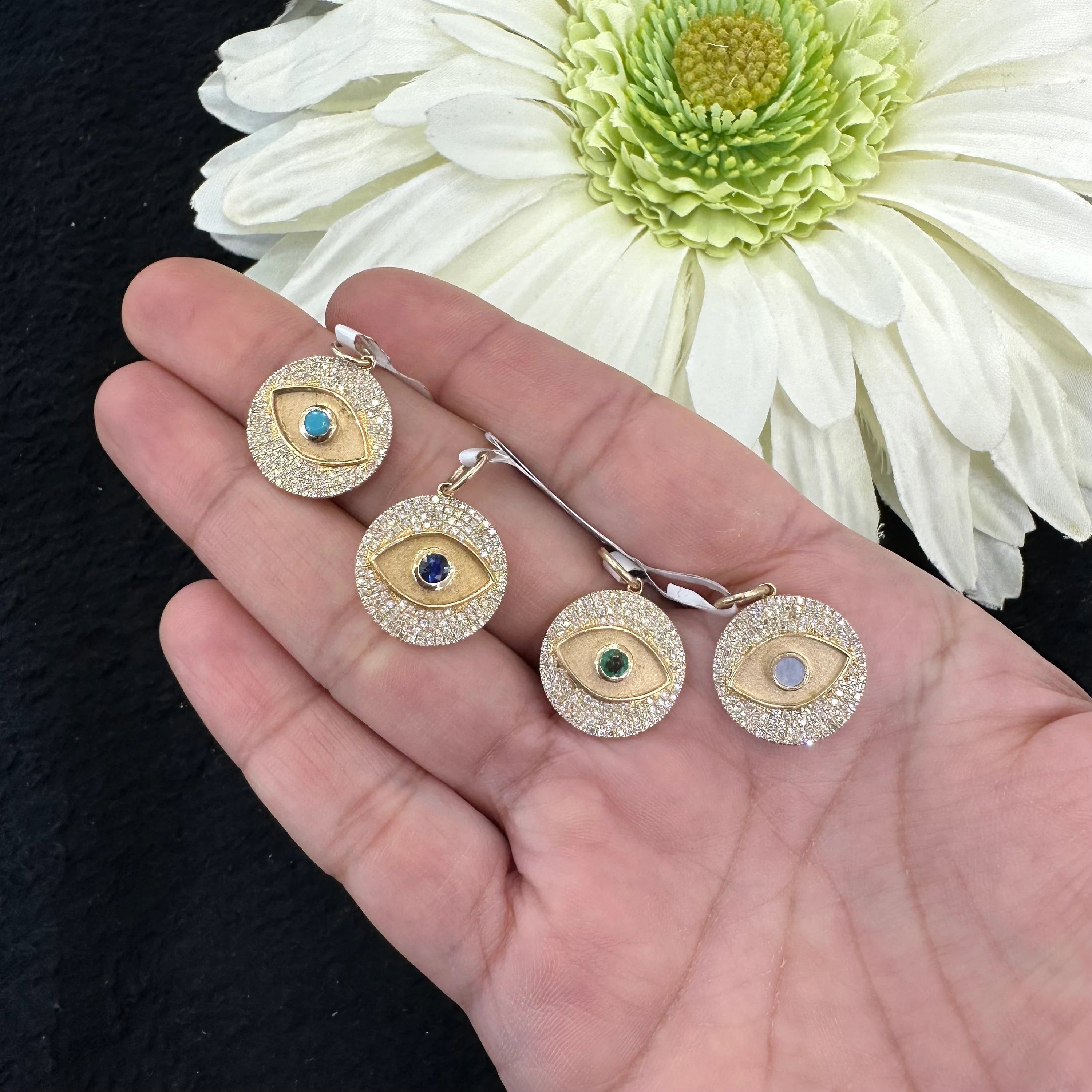 Diamond & Emerald Eye Pendant
