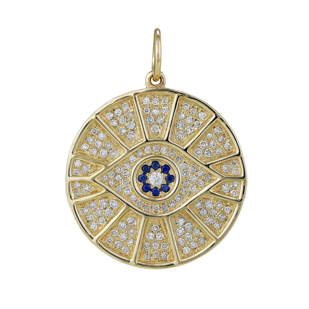 Blue Sapphire Eye Pendant