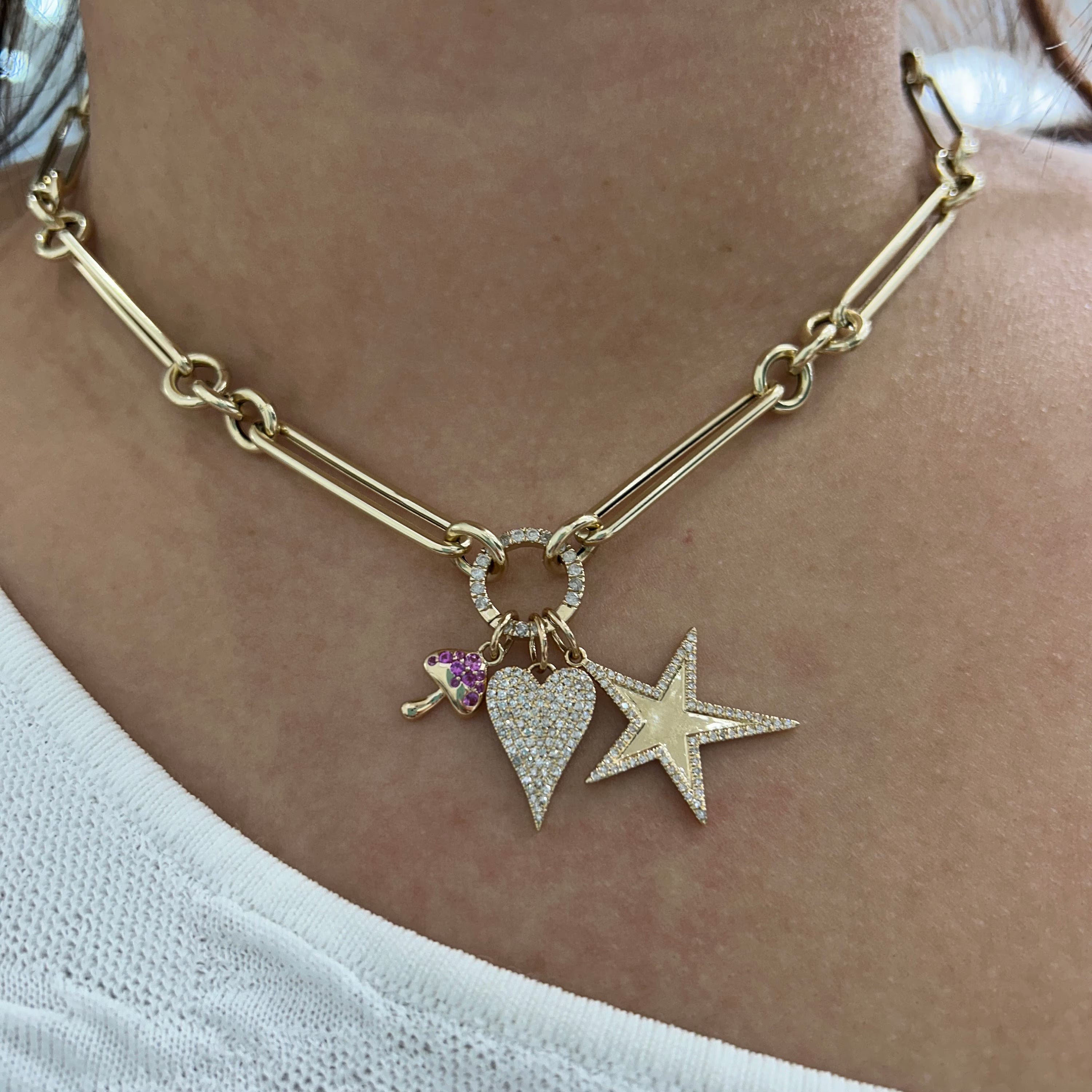 Dangling Diamond Star Pendant