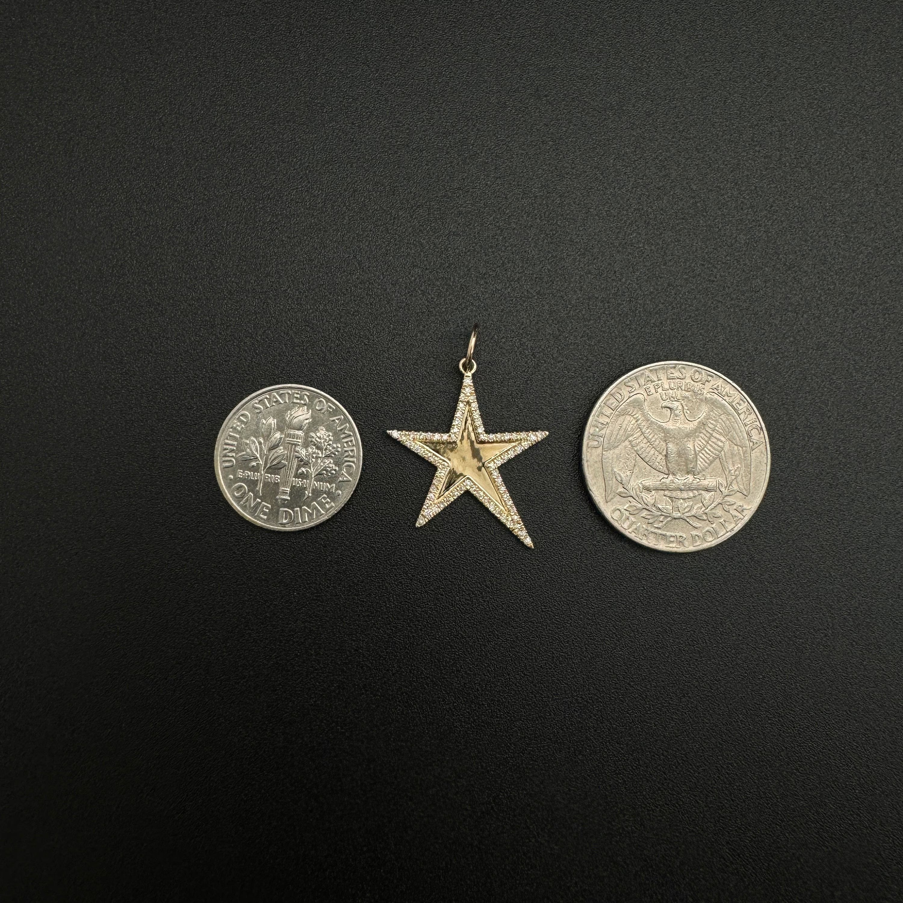 Dangling Diamond Star Pendant