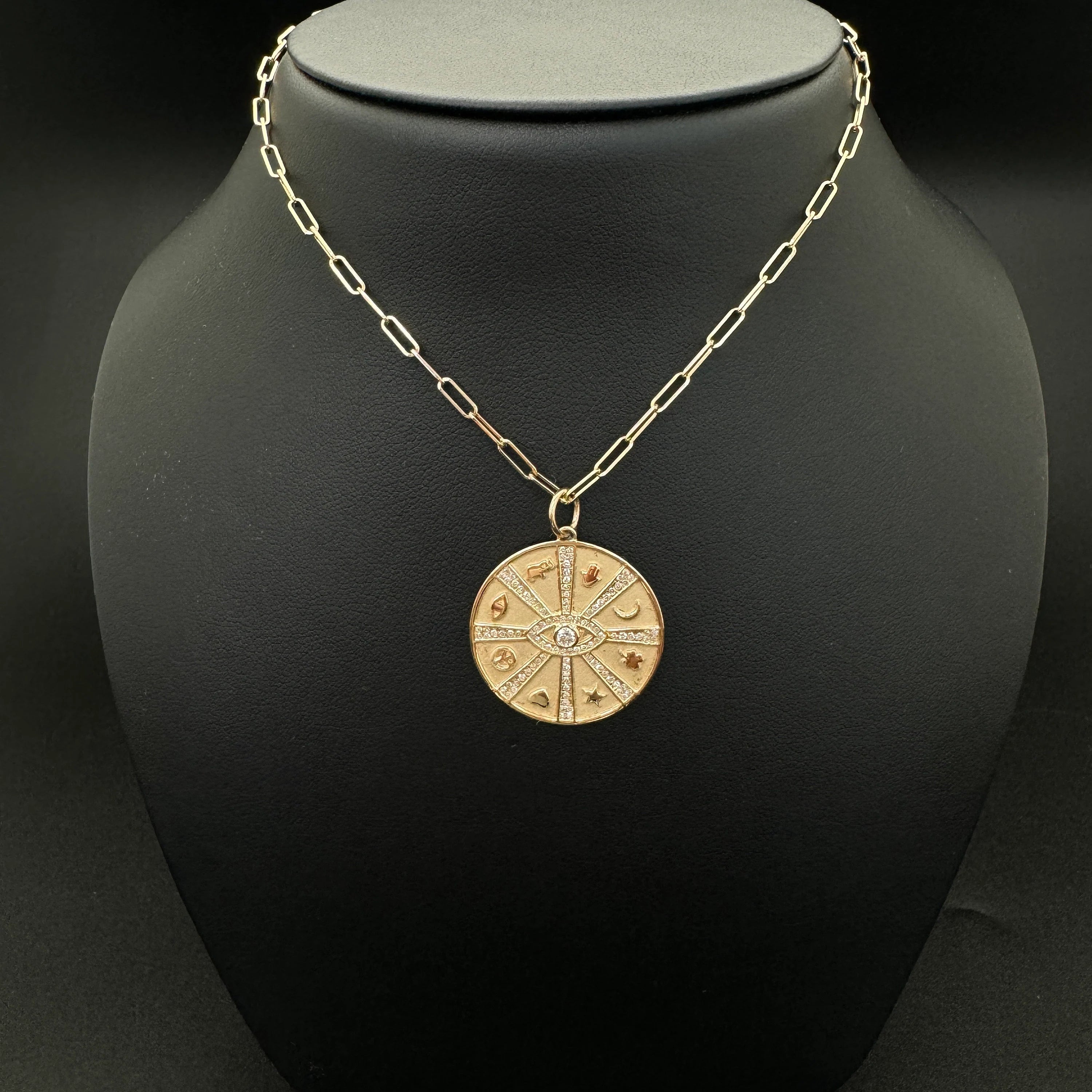 8 Charm Disc Pendant