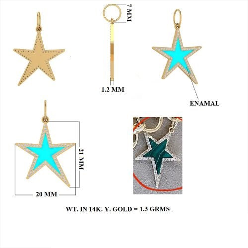 Diamond Star Lapis Pendant