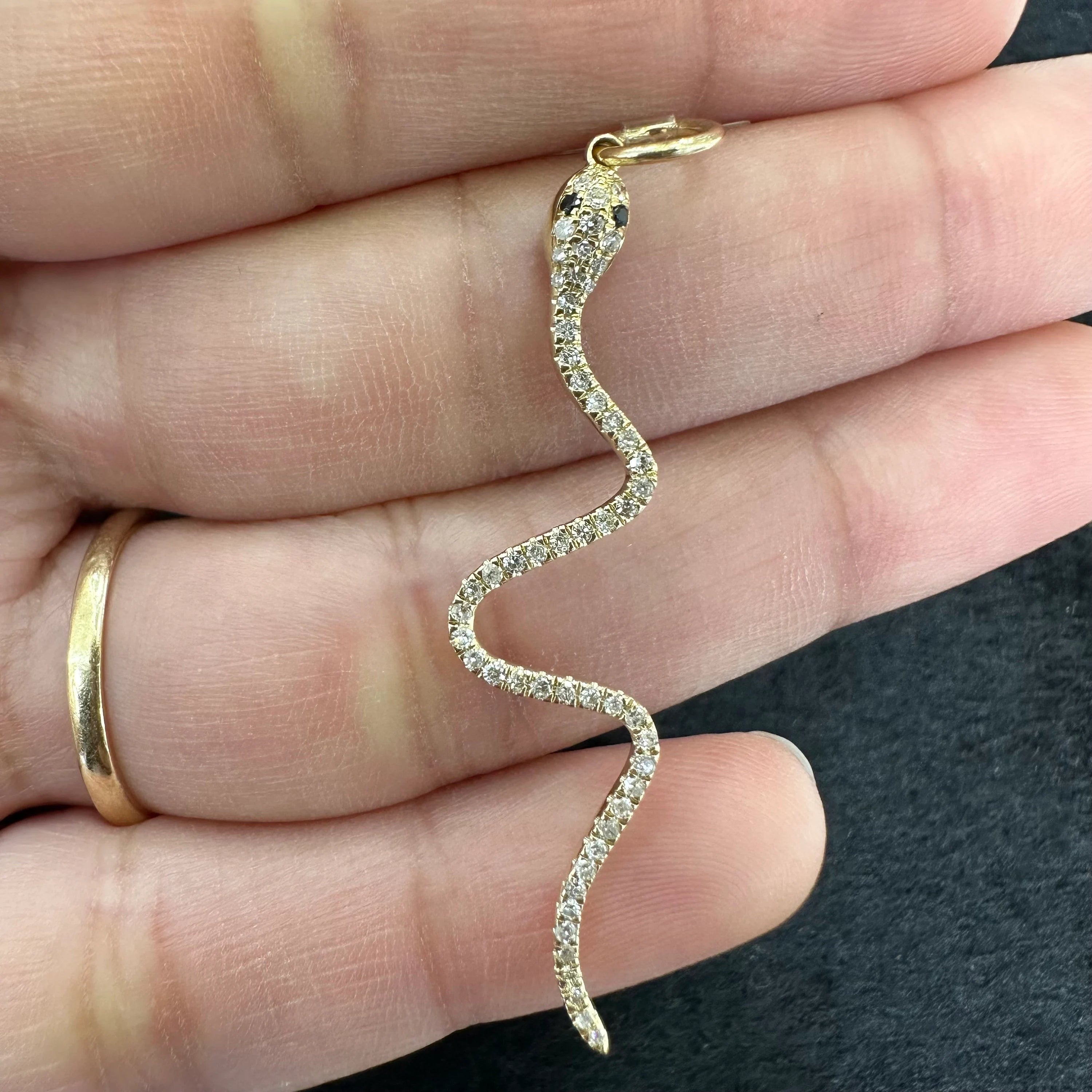 Black eyed Snake Pendant