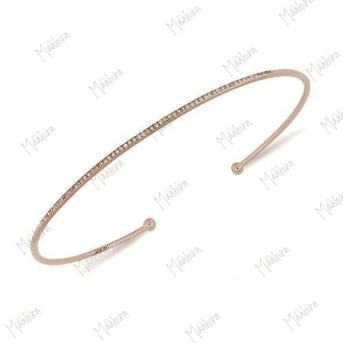 Diamond Cuff Bangle 55x45mm