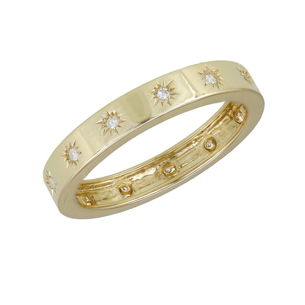 Diamond Star Band Ring