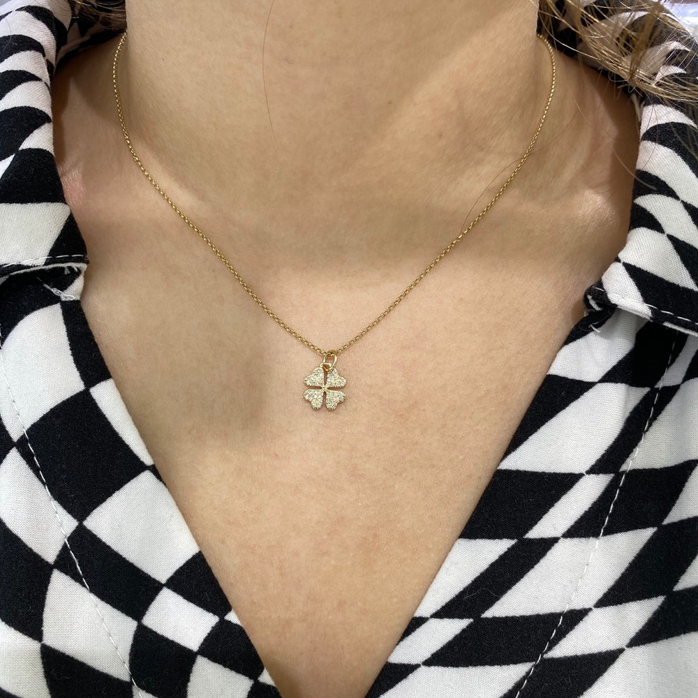 Diamond Clover Charm