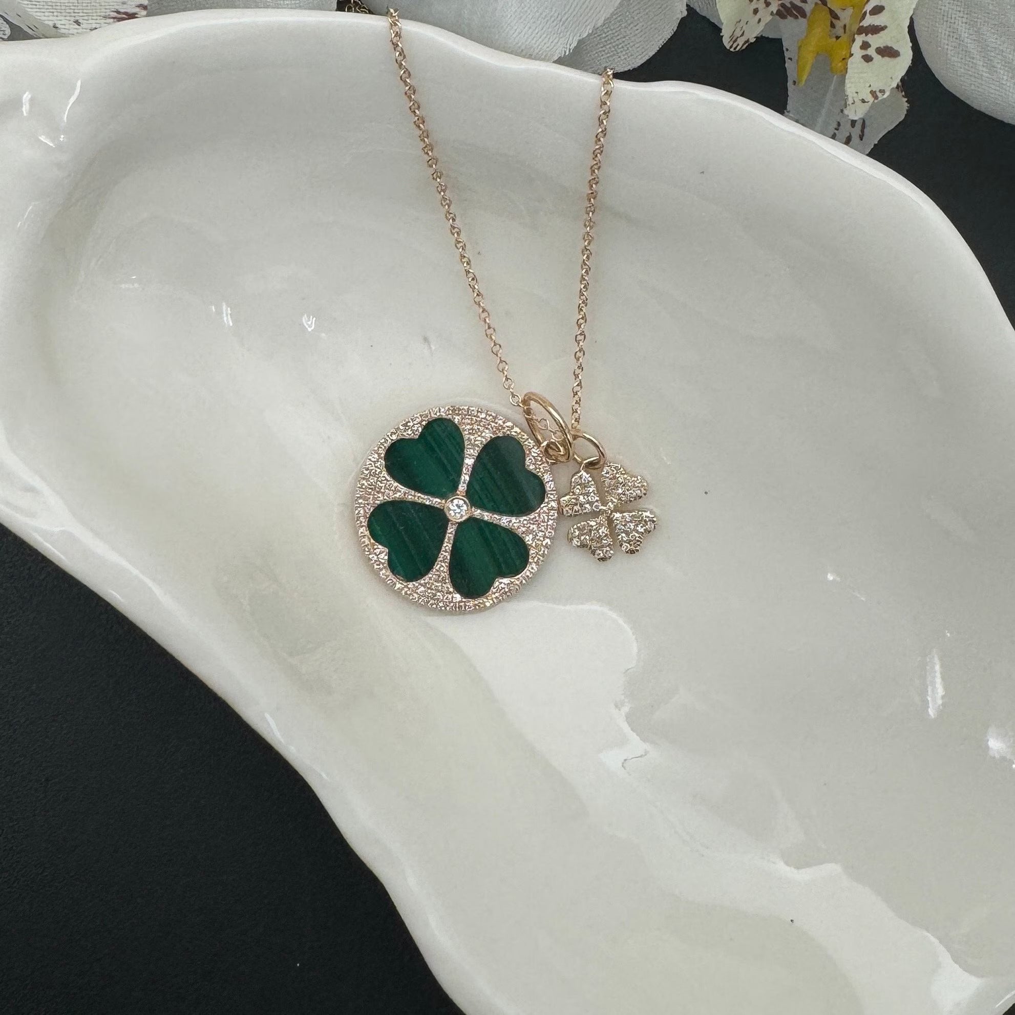 Diamond Clover Charm