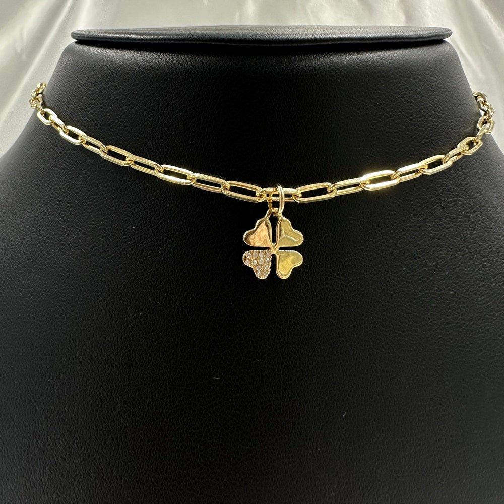 Diamond Clover Charm