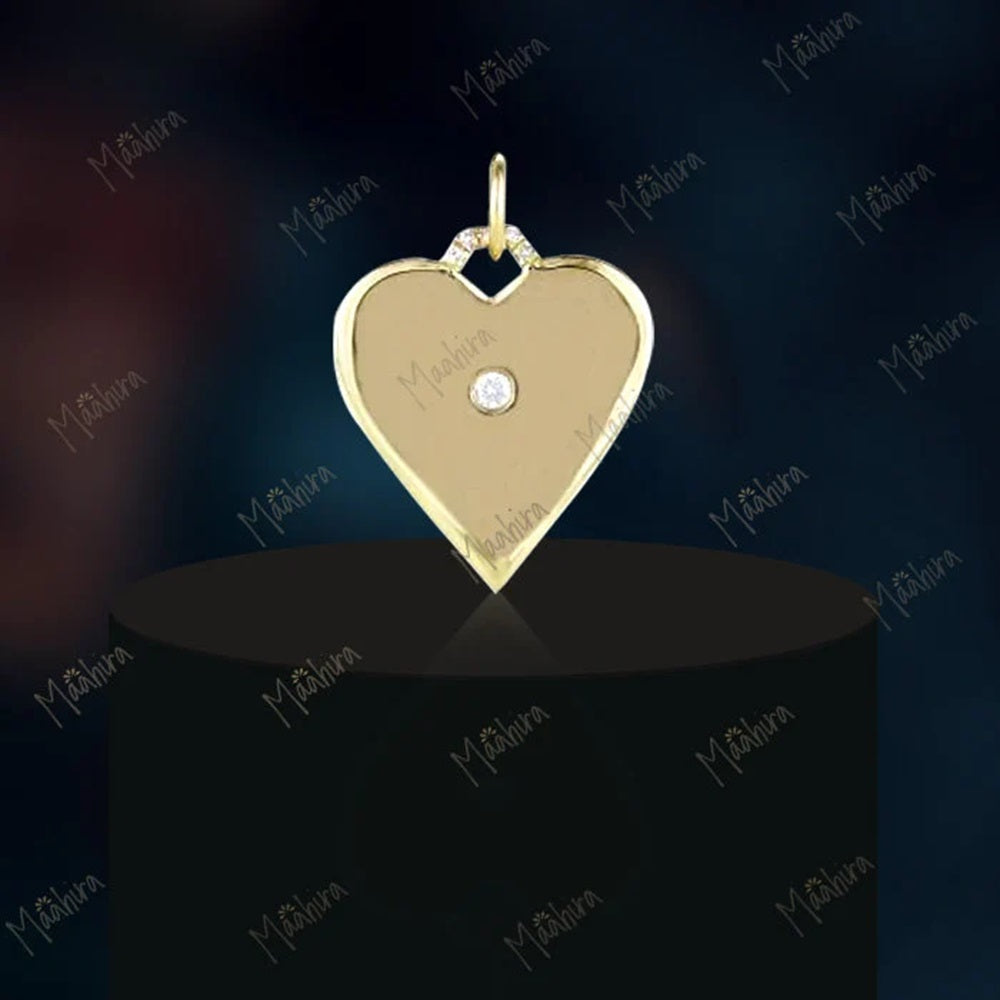 Gold & Diamond Heart Pendant