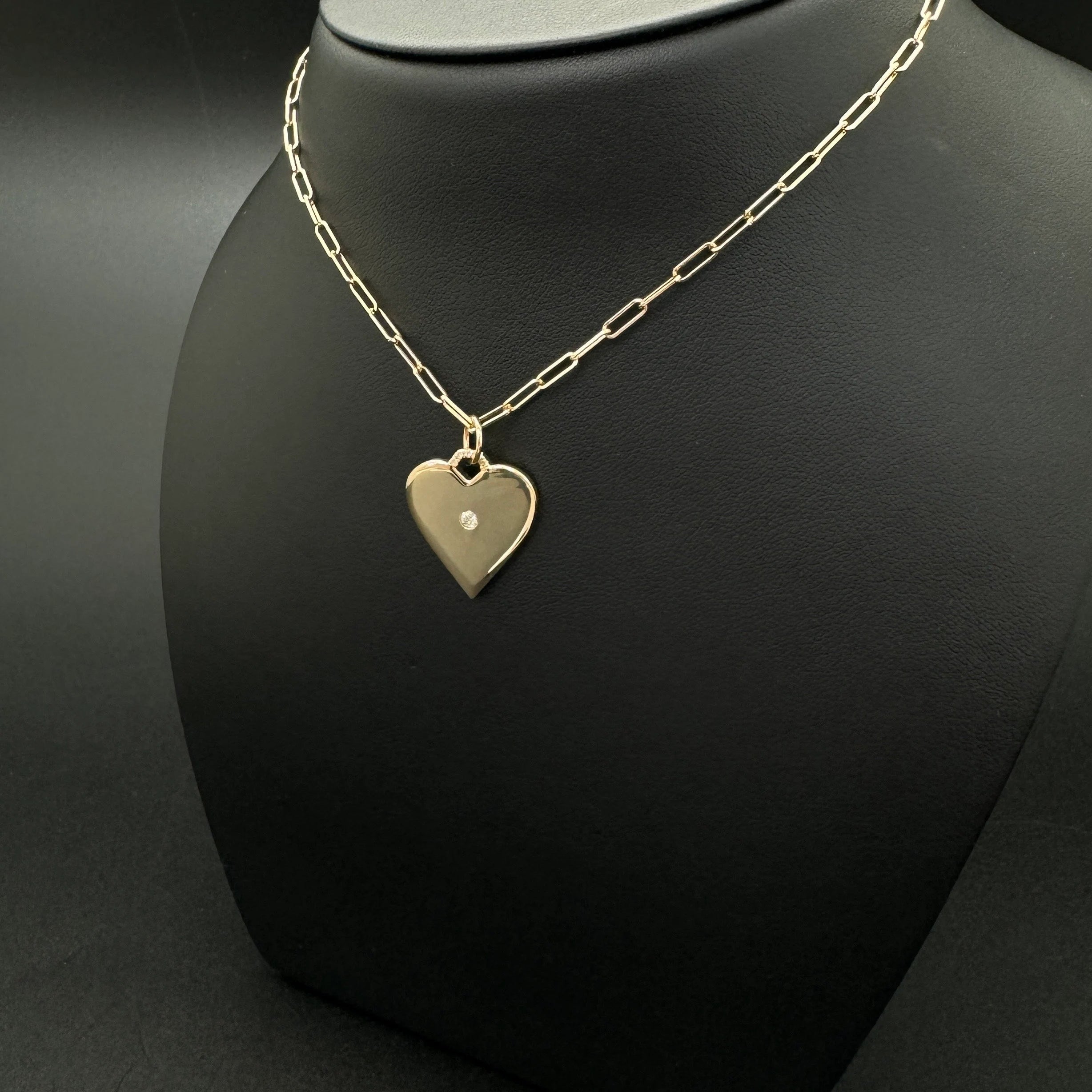 Gold & Diamond Heart Pendant
