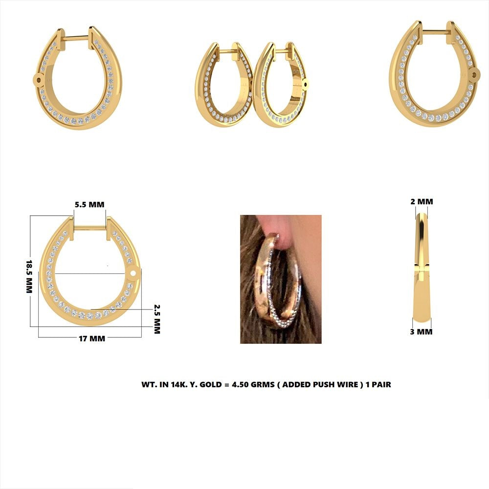 Diamond Huggies 16.60x18mm