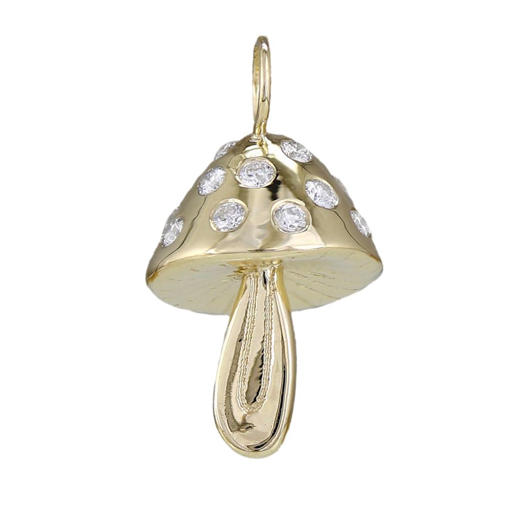 Diamond Mushroom Pendant