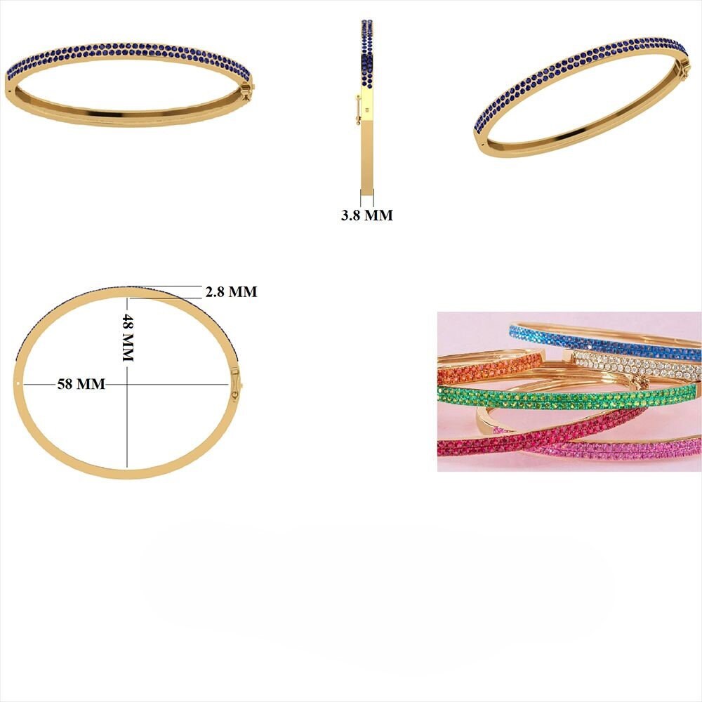 Blue Sapphire Bangle