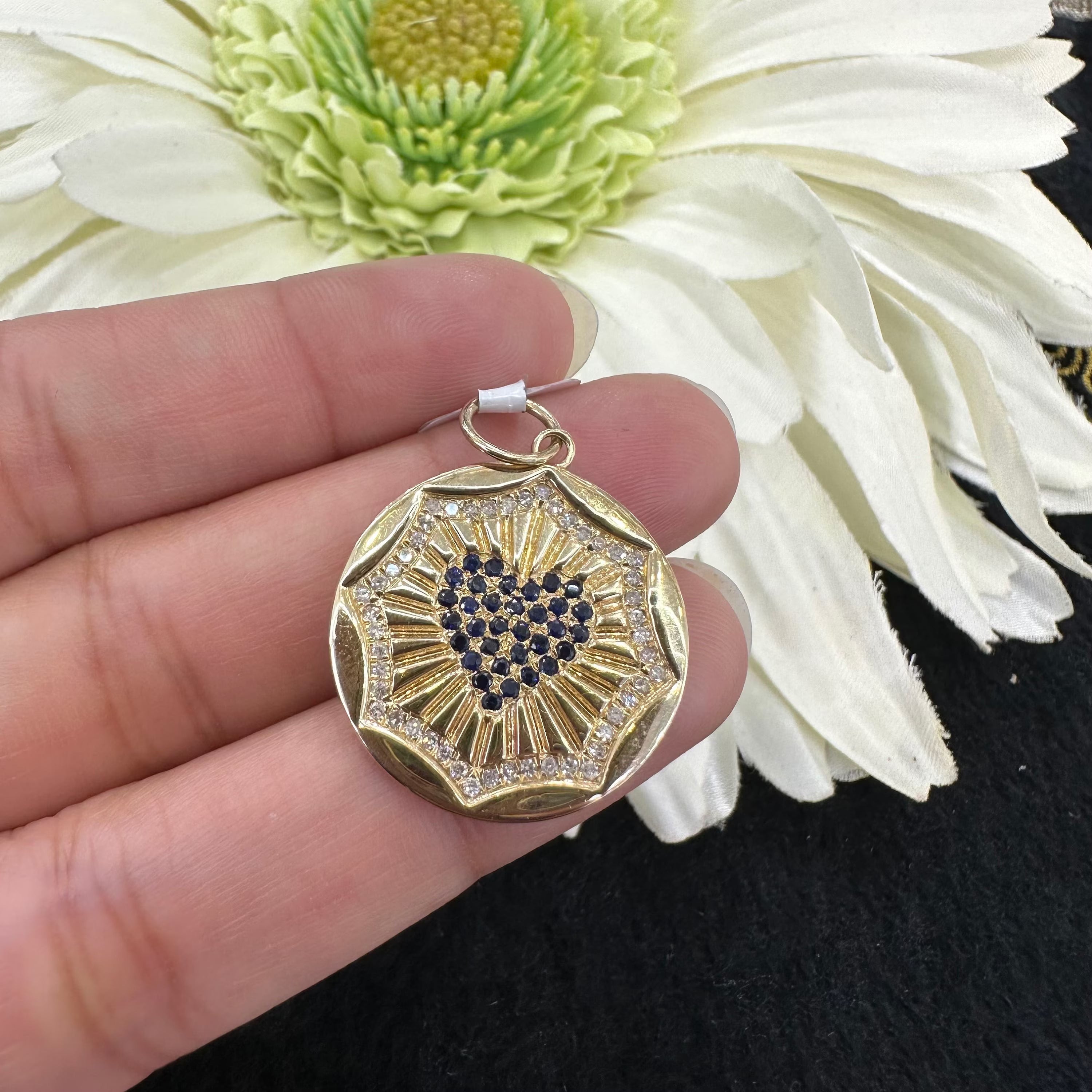 Blue Sapphire Heart Pendant