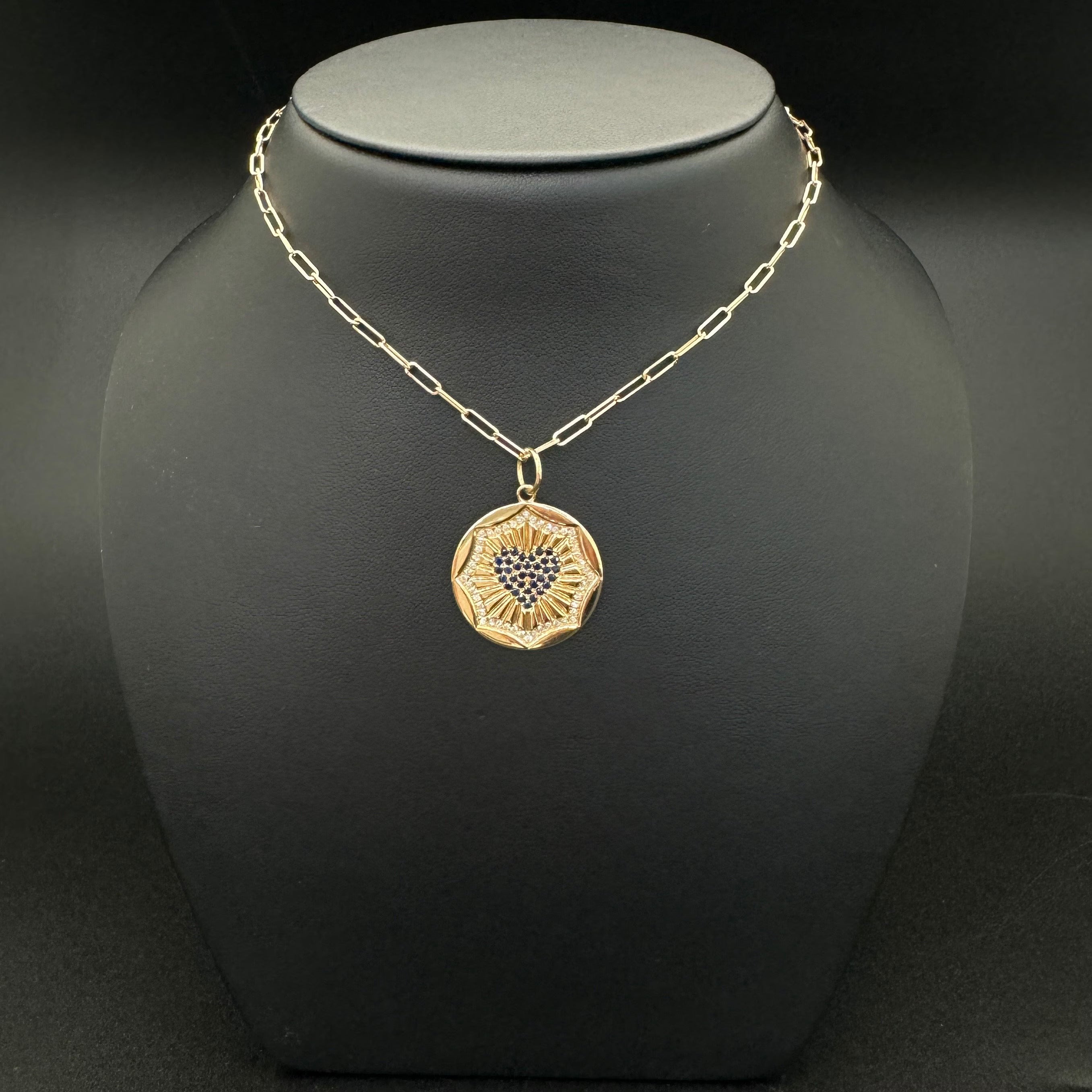 Blue Sapphire Heart Pendant