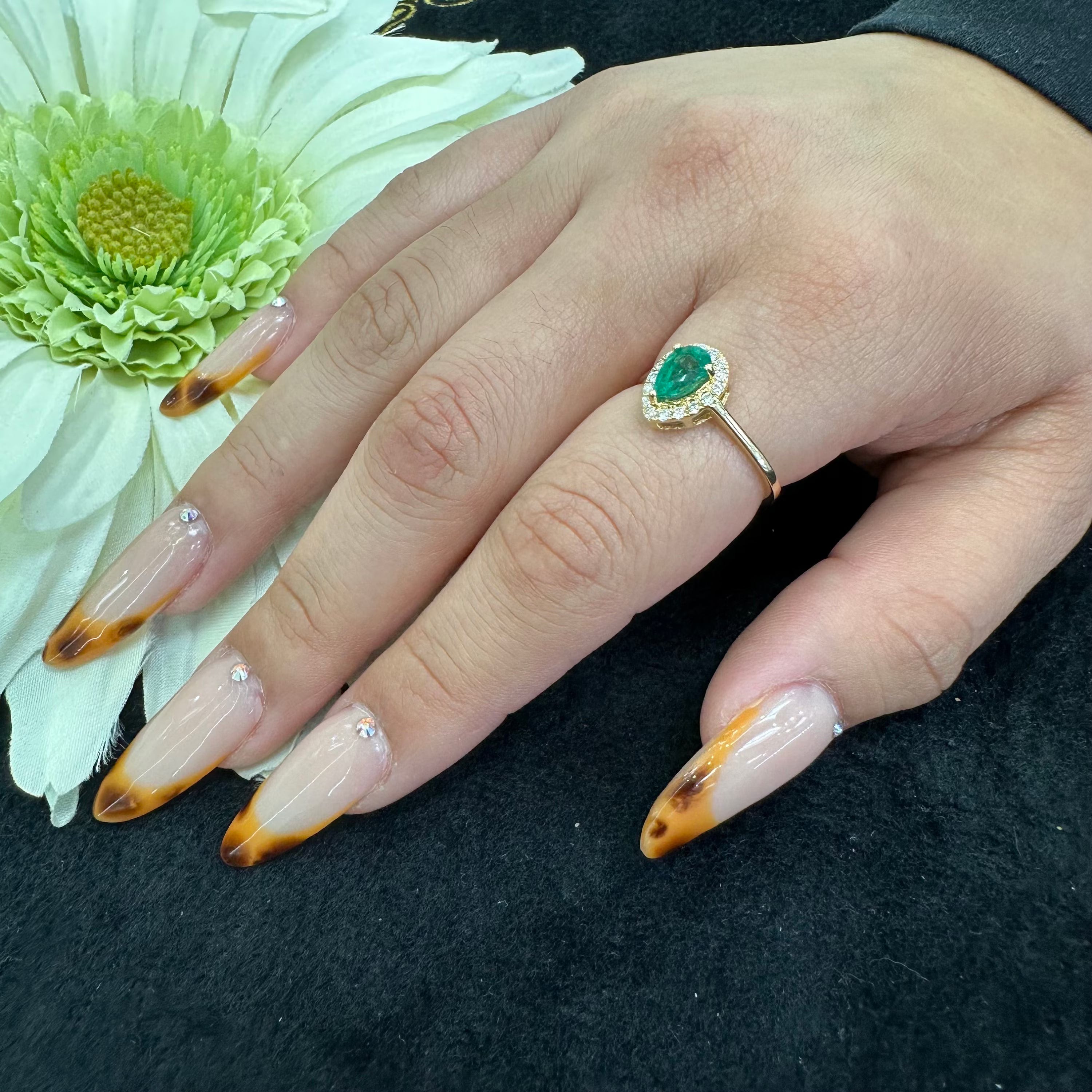 Emerald Pear Ring