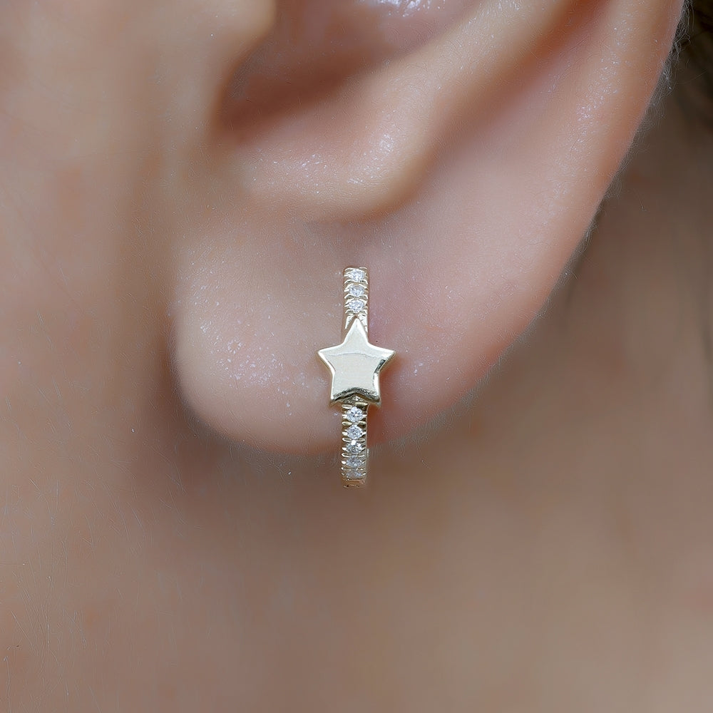 Diamond Star Huggies 11x12.70mm
