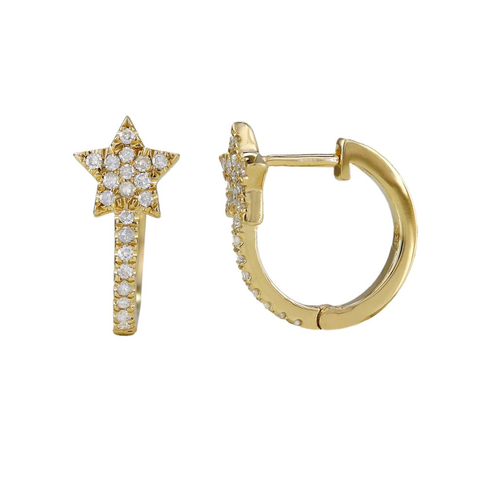 Diamond Star Huggies 12x13mm