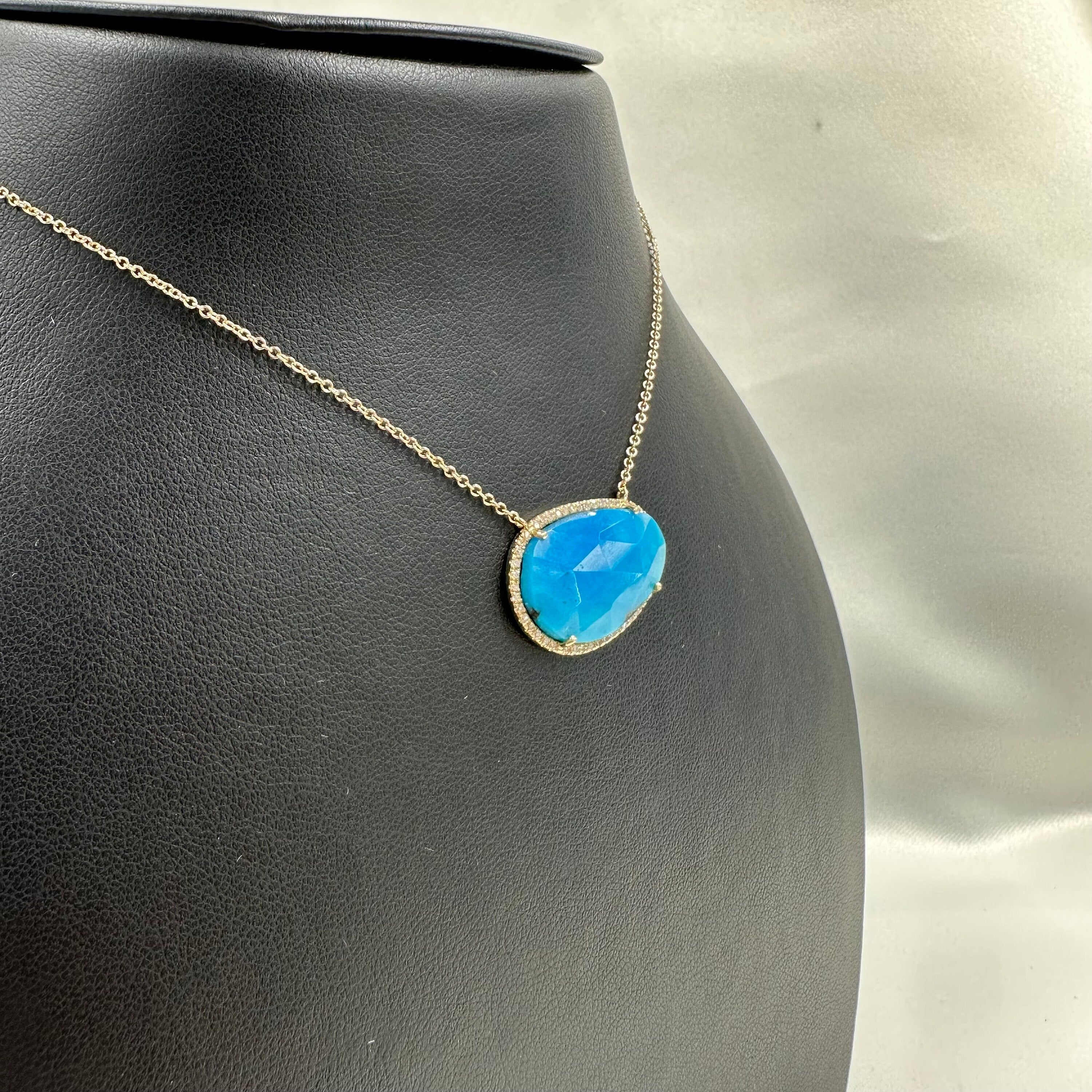 Diamond Turquoise Necklace