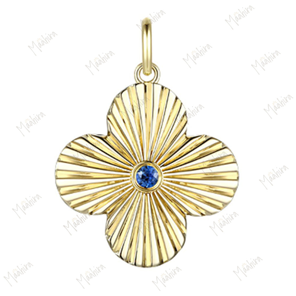 Diamond Clover Pendant 15mm