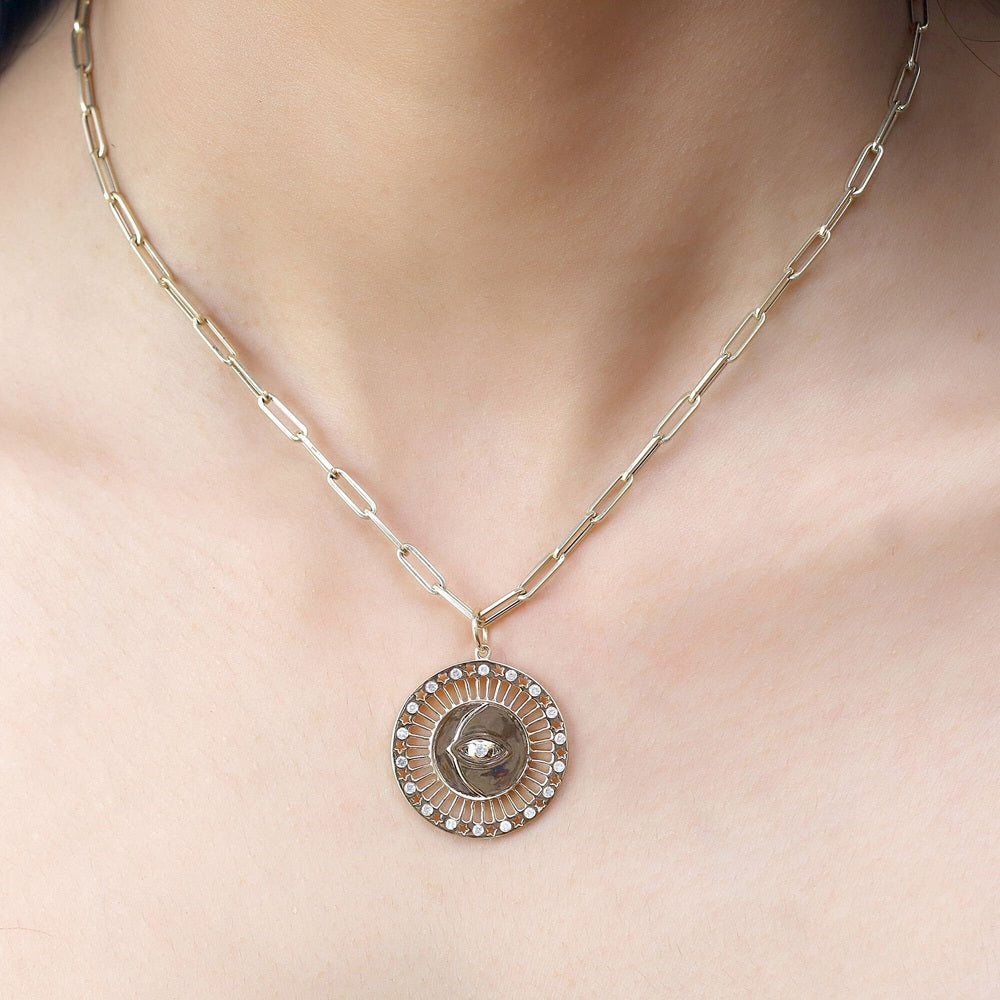 Diamond Eye Disc Pendant 25mm