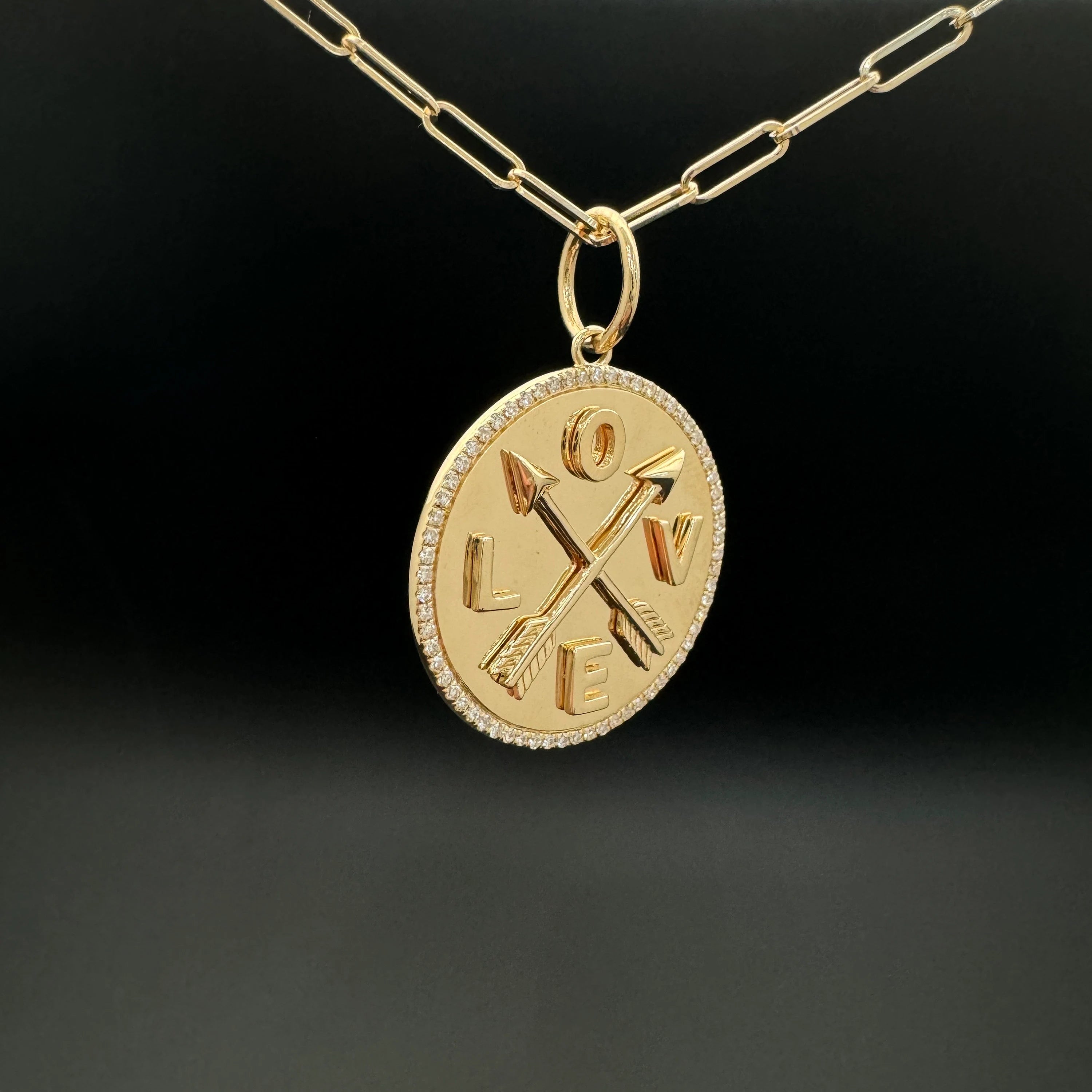 Diamond Love Arrow Pendant