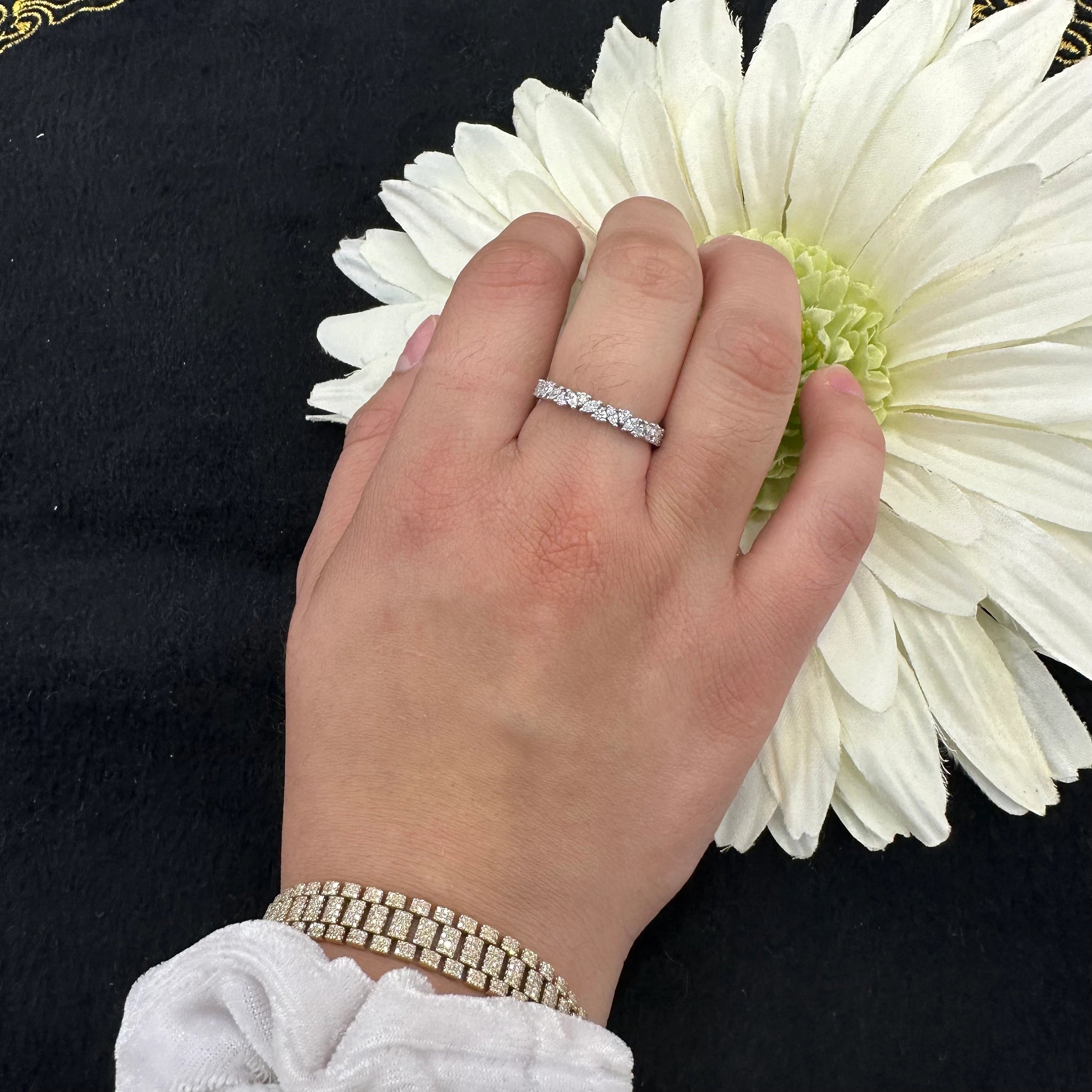 Diamond Marquise Shaped Ring in US 7