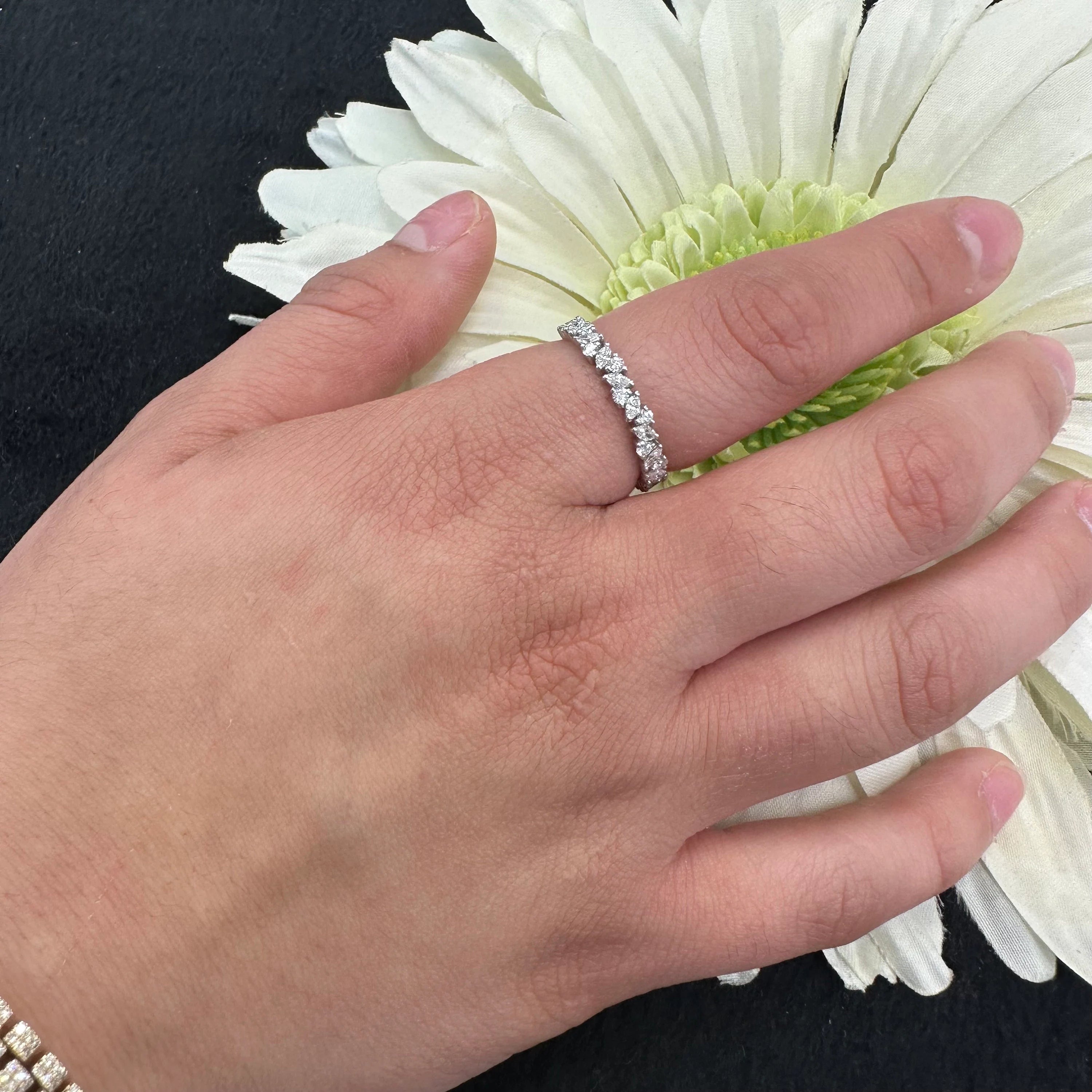 Diamond Marquise Shaped Ring in US 7