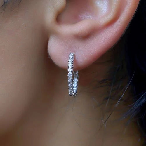 Diamond Hoop Earring