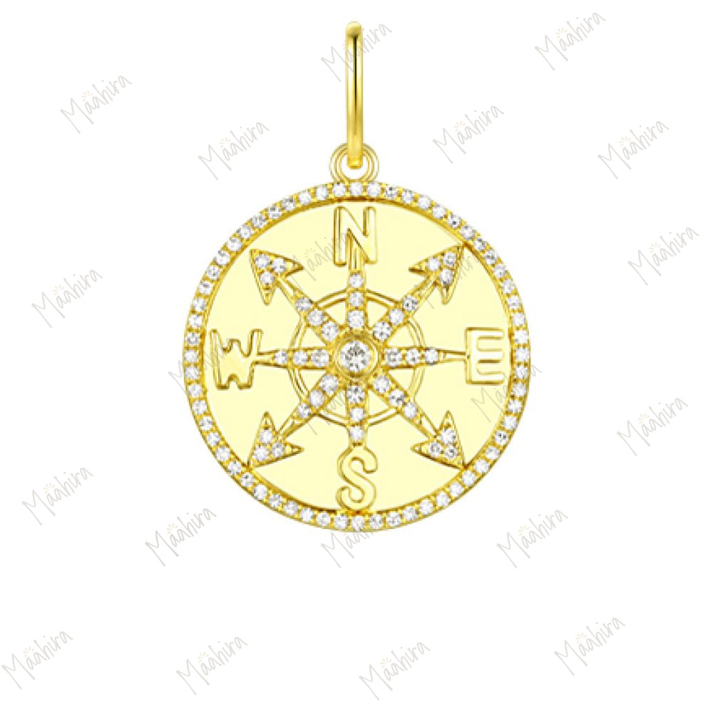 Diamond Compass Pendant
