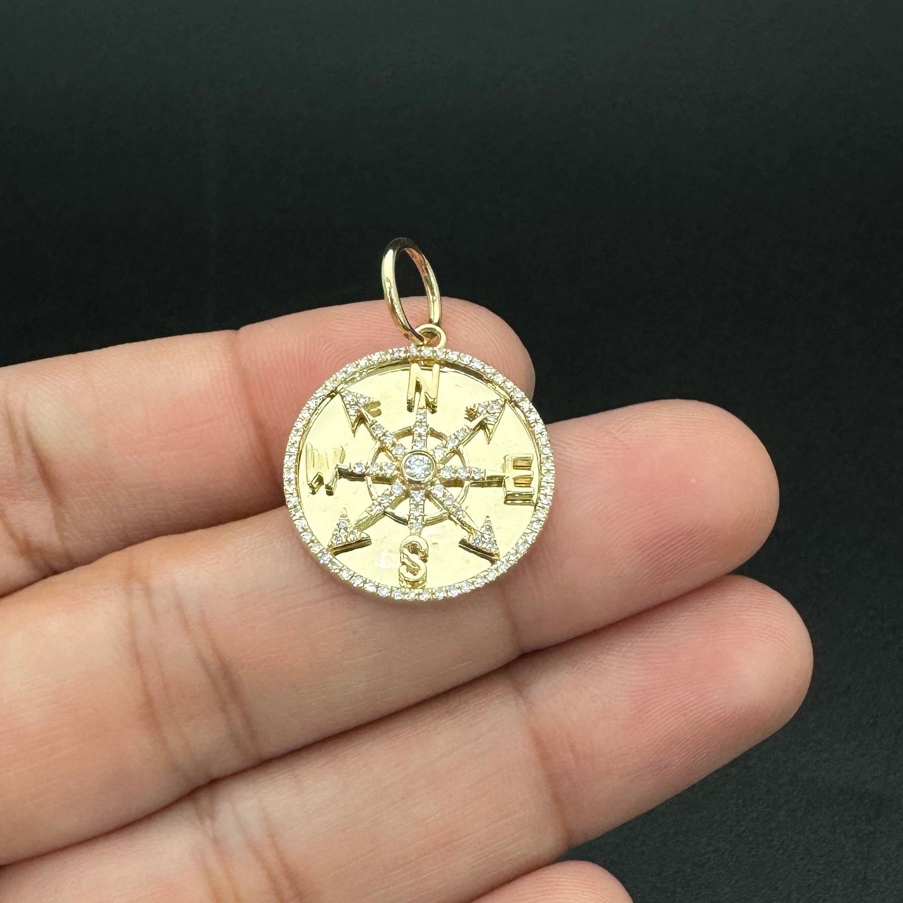 Diamond Compass Pendant