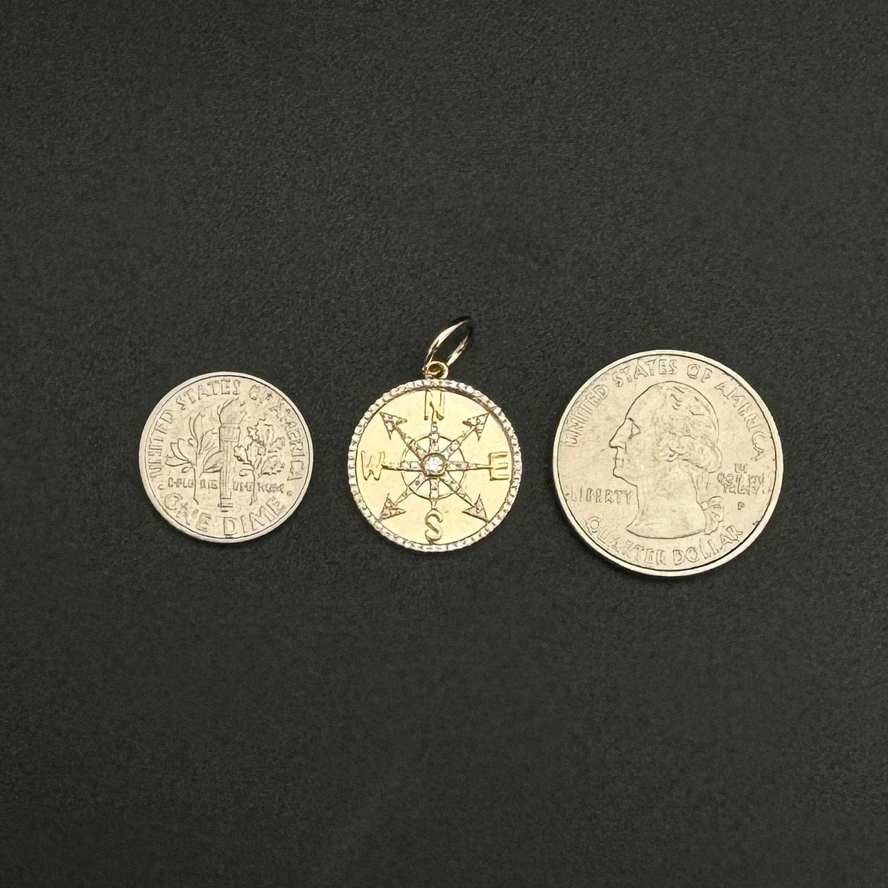 Diamond Compass Pendant