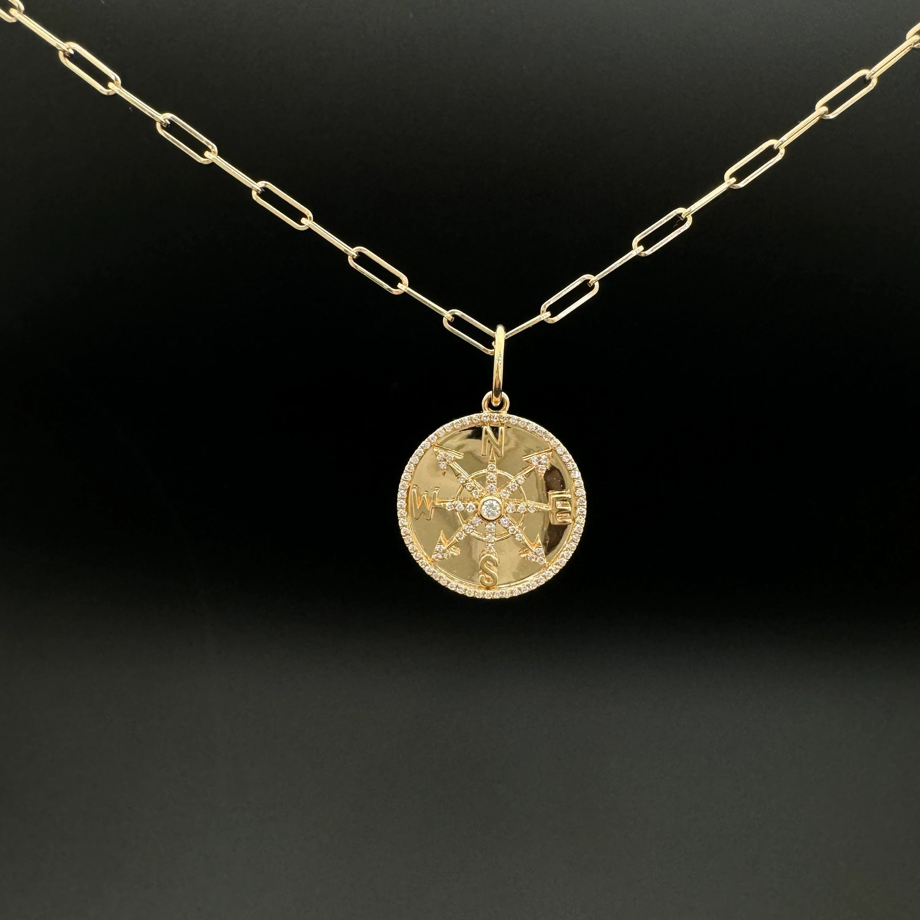 Diamond Compass Pendant