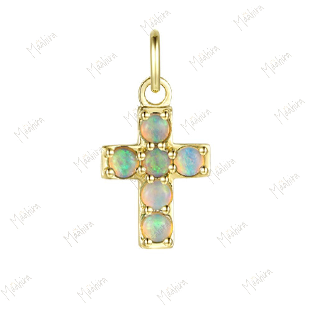 Opal Cross Pendant
