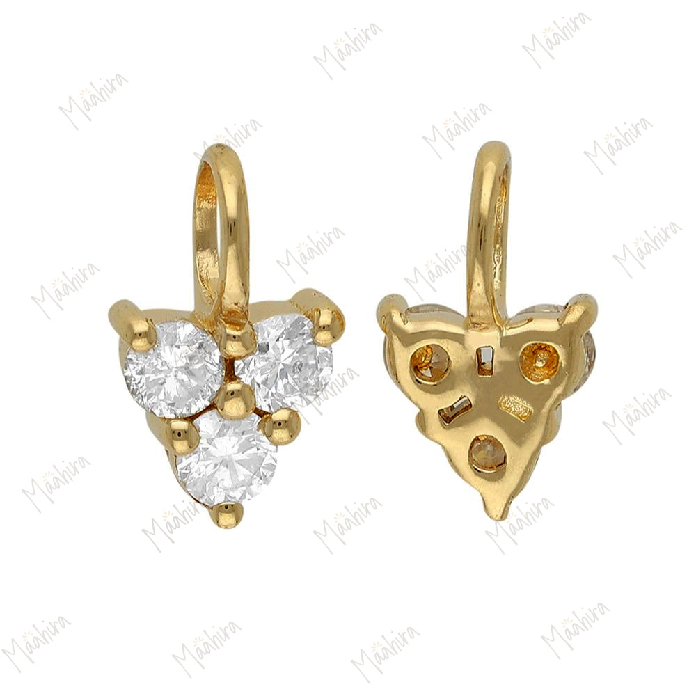 Three Diamond Triangle Style Charm Pendant