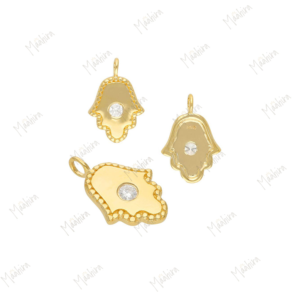 Diamond Hamsa Charm