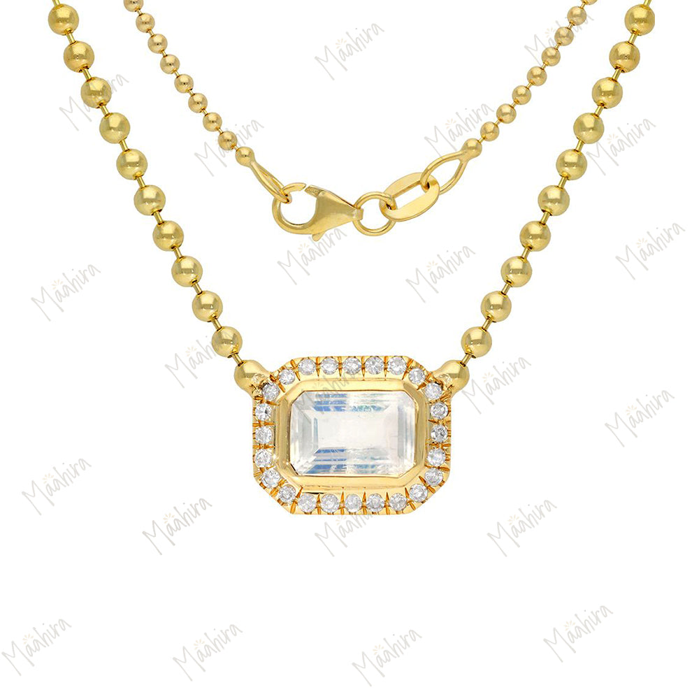 Diamond Pink Sapphire Necklace