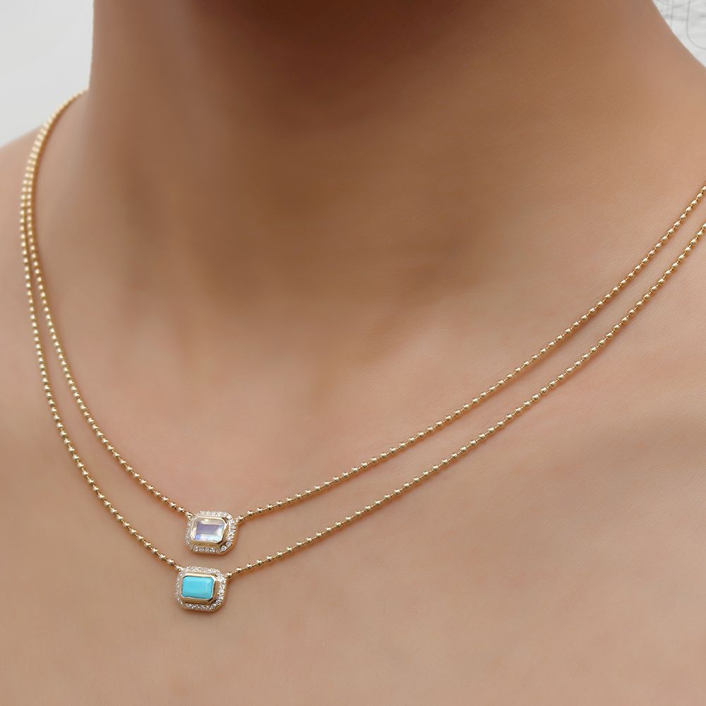 Diamond Pink Sapphire Necklace