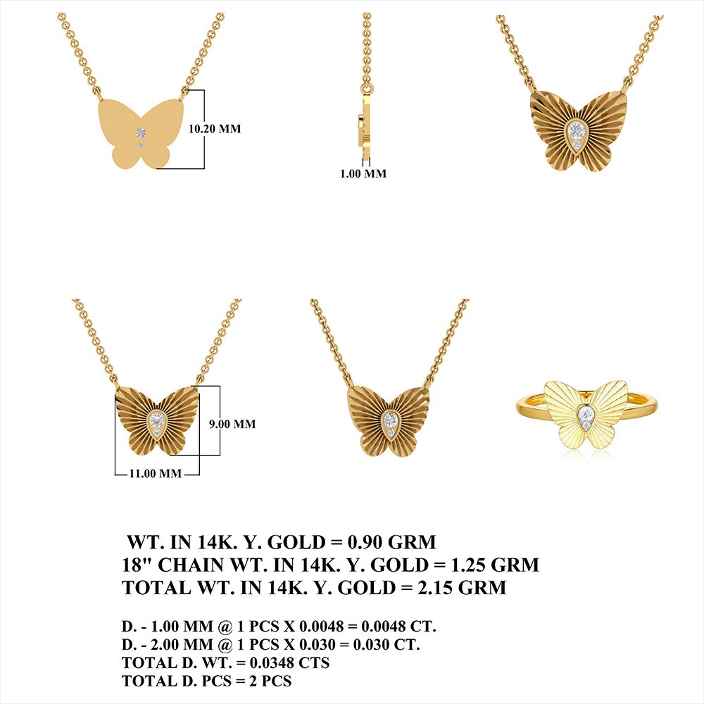 Diamond Butterfly Necklace