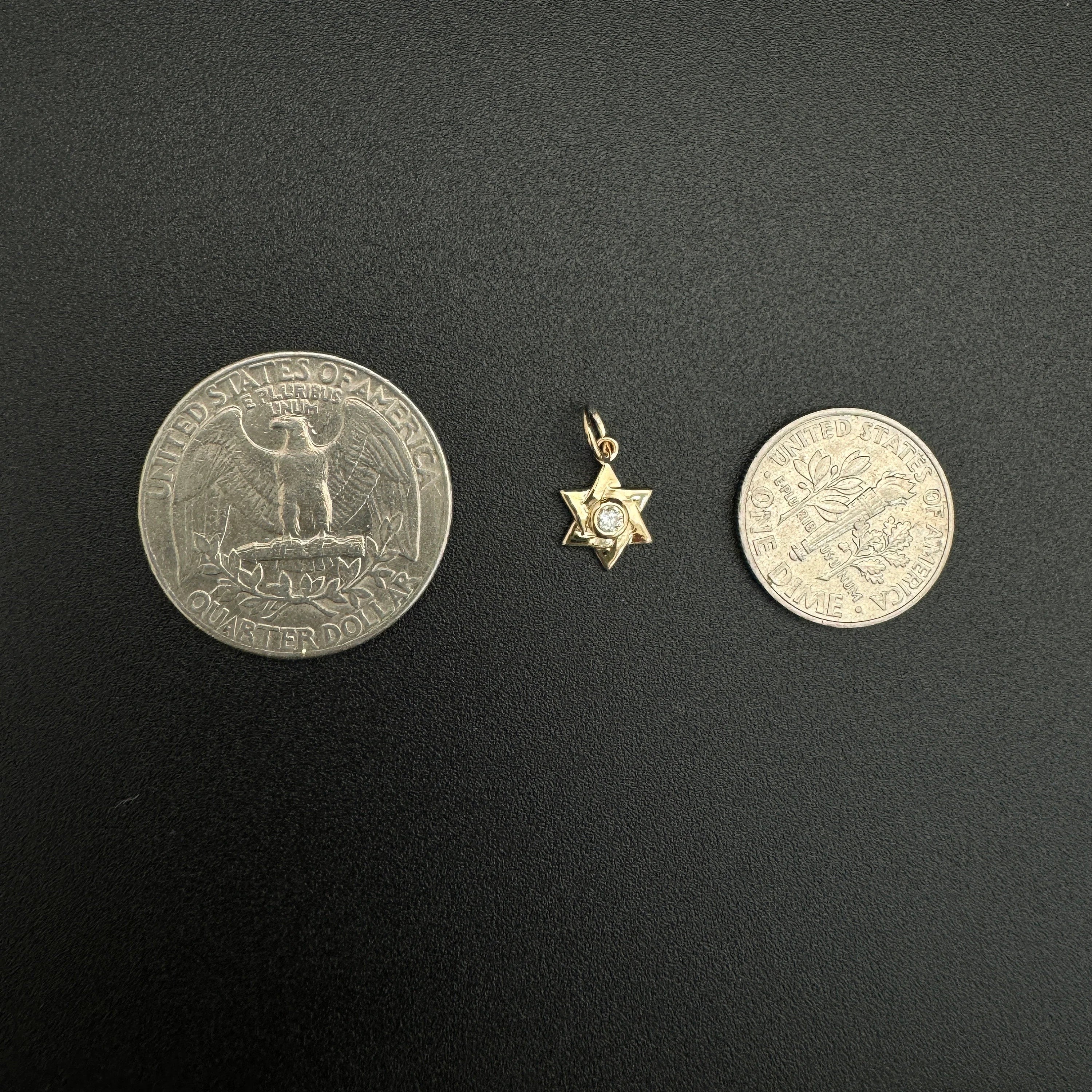 Blue Sapphire Star Of David Charms