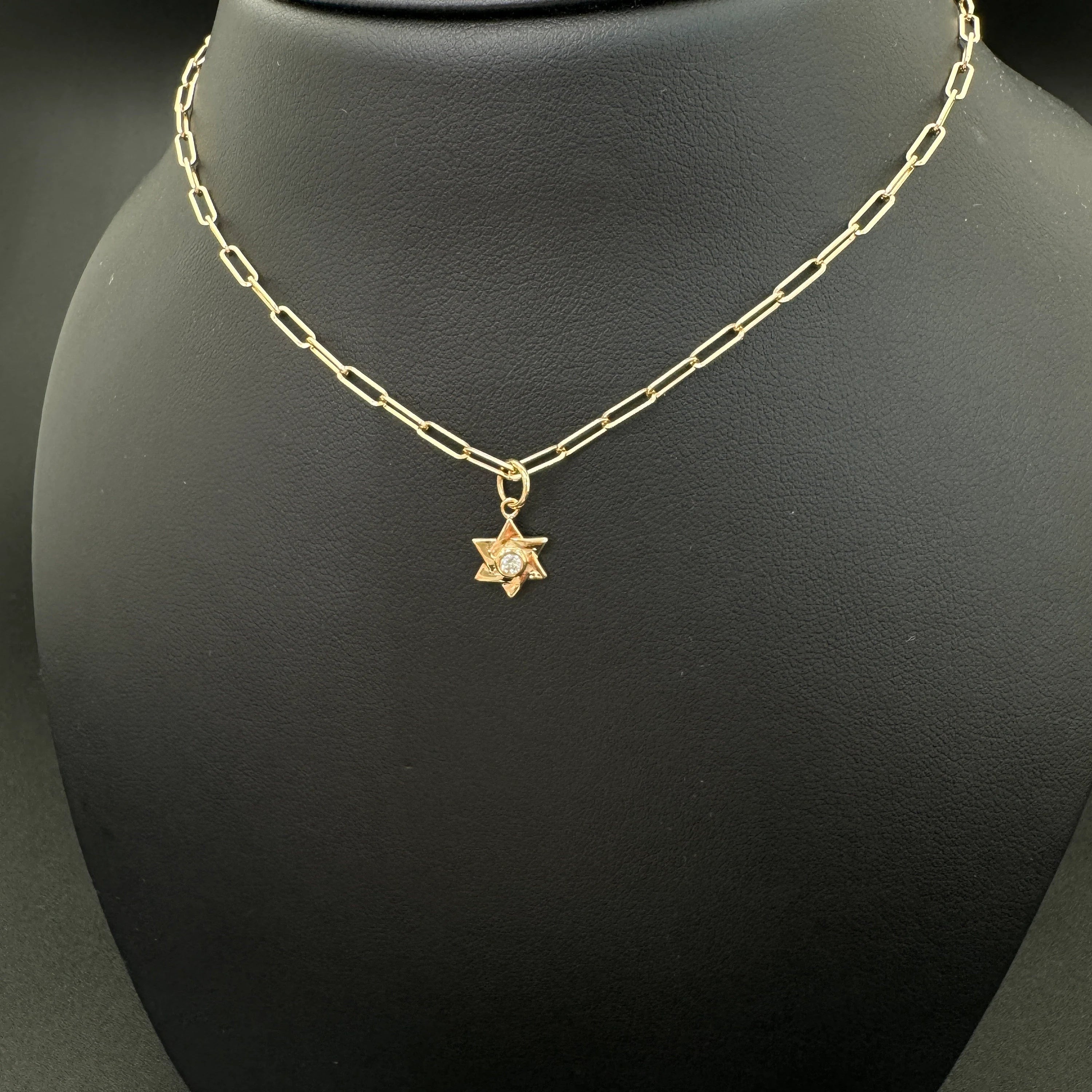 Blue Sapphire Star Of David Charms