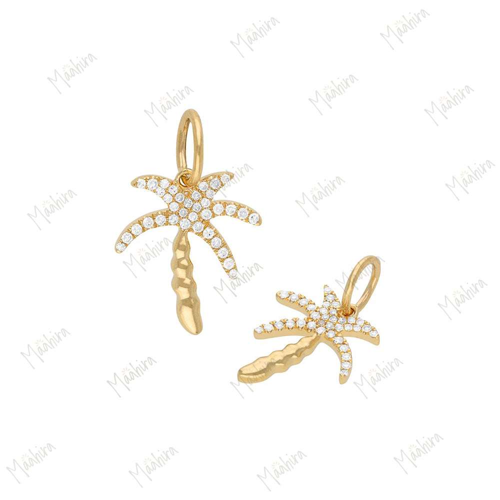 Diamond Palm Tree Charm