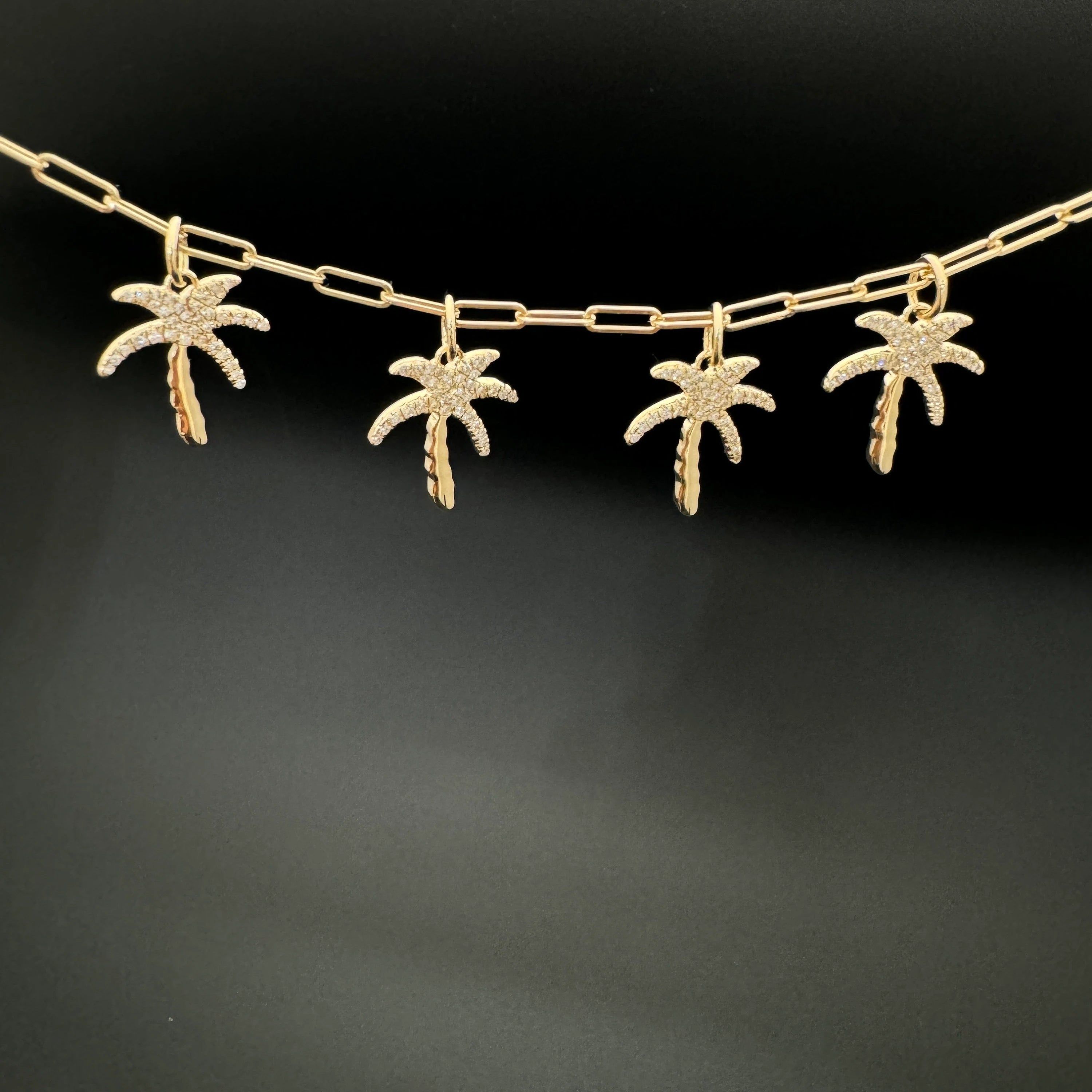 Diamond Palm Tree Charm